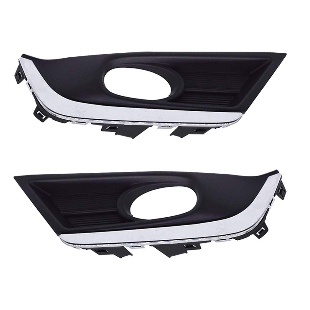 2017-2018 Honda CR-V Fog Light Lamps with Chrome Bezel - Complete Kit with Bulbs & Wiring Harness - Perfect for Night Driving & Off-Road Adventures