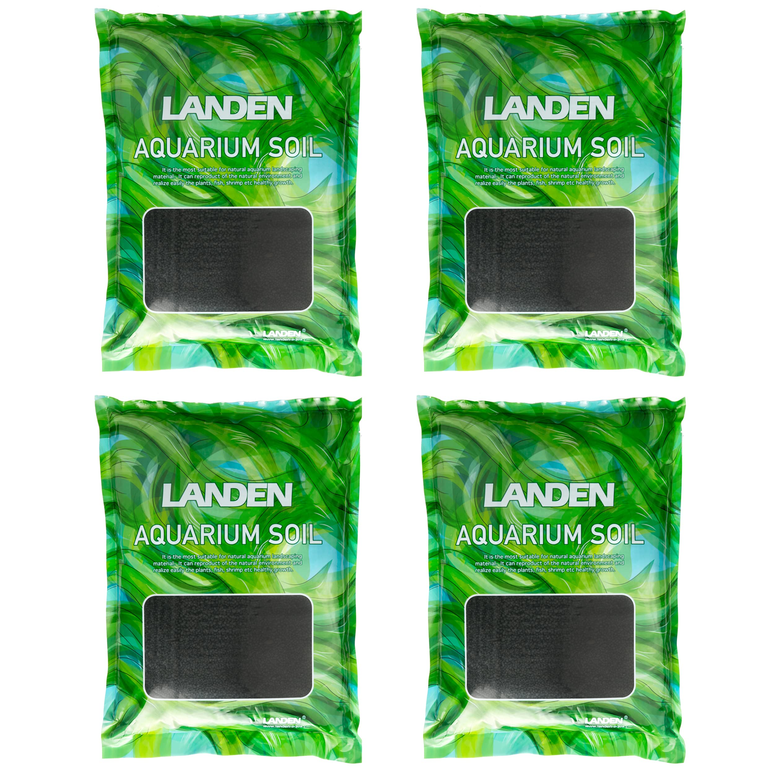 Premium Landen Aqua Soil Substrate for Planted Aquariums - Natural Clay Gravel for Freshwater Tanks, Shrimp & Plant Stratum, Stable Porous Black Substrate (40lbs) - Ideal for Aquascaping, Live Plants & Shrimp Breeding Tanks
