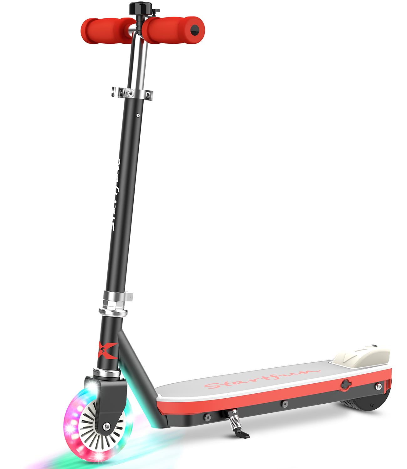 Best Electric Scooter for Kids Ages 4-12 - 100W Motor, 5 MPH Speed & 5 Mile Range - Adjustable Height, 110 Lbs Capacity with LED Flashing Wheels - Perfect for Commuting to School, Park Rides & Neighborhood Fun