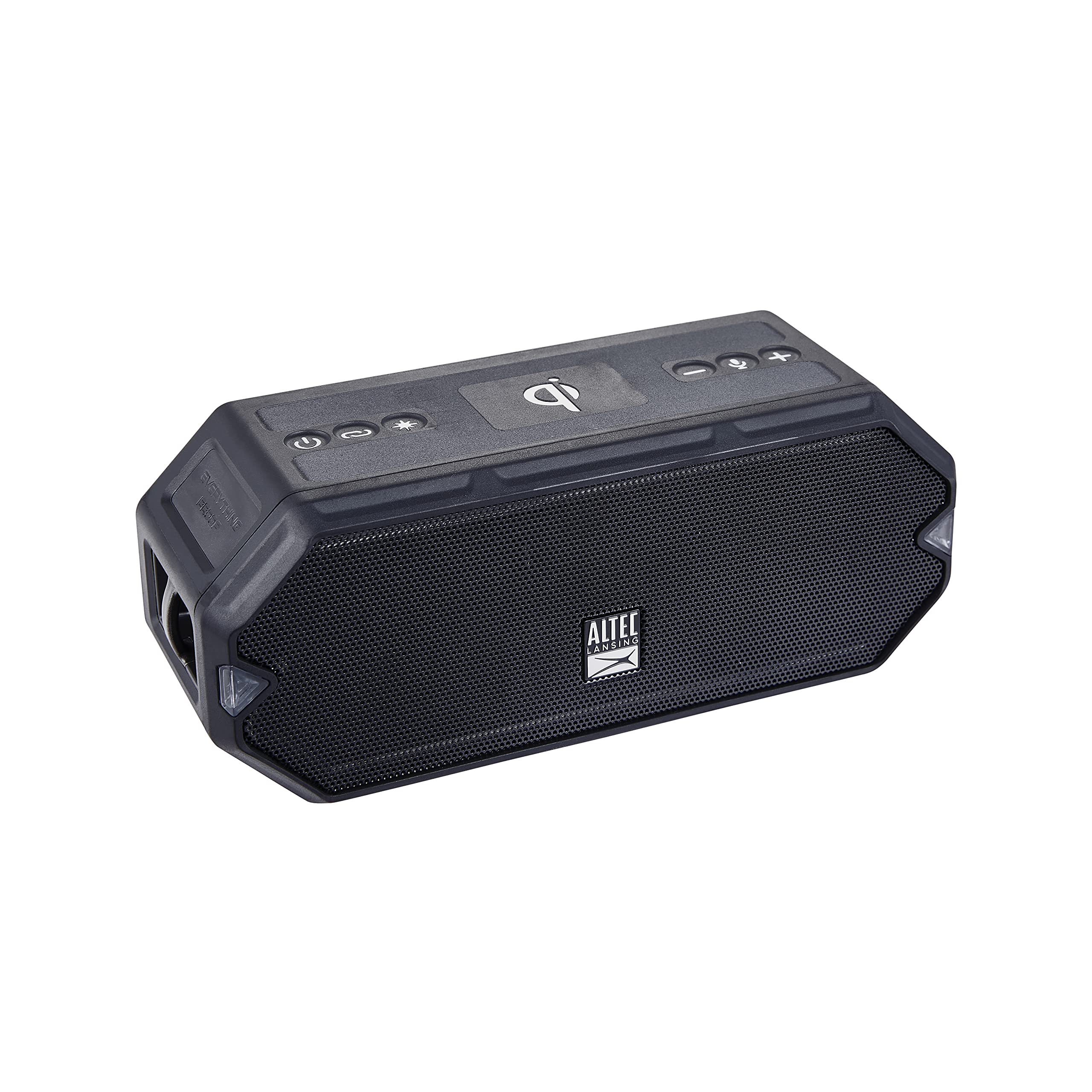 Altec Lansing HydraBlast Wireless Bluetooth Speaker - IP67 Waterproof, 20H Playtime, USB-C Rechargeable with Built-in Phone Charger & LED Lights - Perfect for Outdoor Parties, Beach, Pool & Camping (Black)