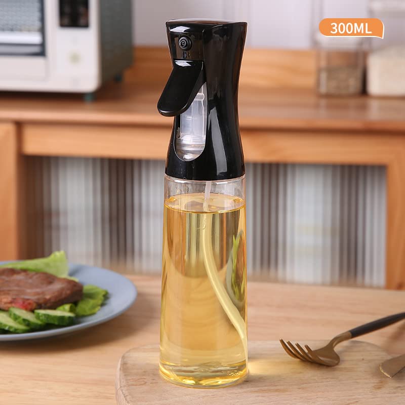 PIQIUQIU 300ml Oil Spray Bottle with Measurement Scale - Kitchen Oil Atomizer for Cooking, Baking & Salad Dressing | Perfect for Healthy Cooking & Food Prep