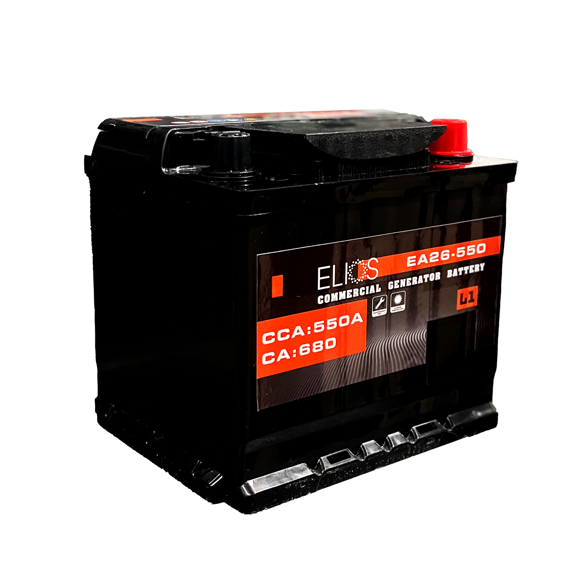 Elios Altilium EA26 550 12V 55Ah Sealed Lead Acid Battery - Deep Cycle Flooded Battery for Solar Power, UPS Backup, Electric Scooters & Marine Applications