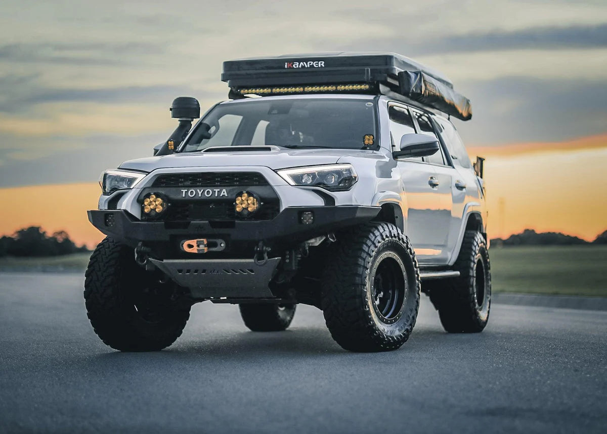 2010-2024 Toyota 4Runner Backwoods Adventure Mods Hi Lite Overland Front Bumper | Off-Road Protection & Style for Camping & Trail Adventures