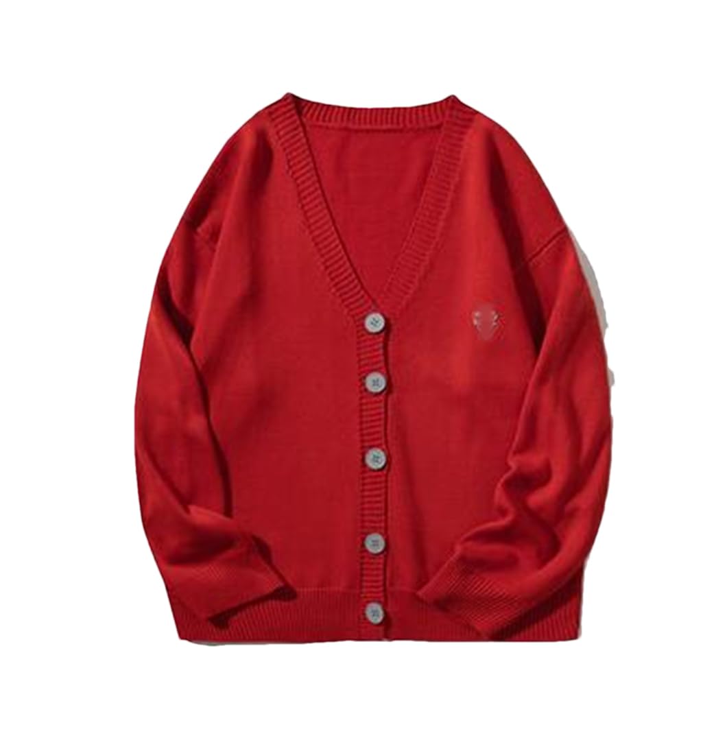 Retro Men's V-Neck Sweater Cardigan - Hip Hop Knitwear for Casual & Streetwear Fashion - Perfect for Layering, Daily Outfits, and Urban Style