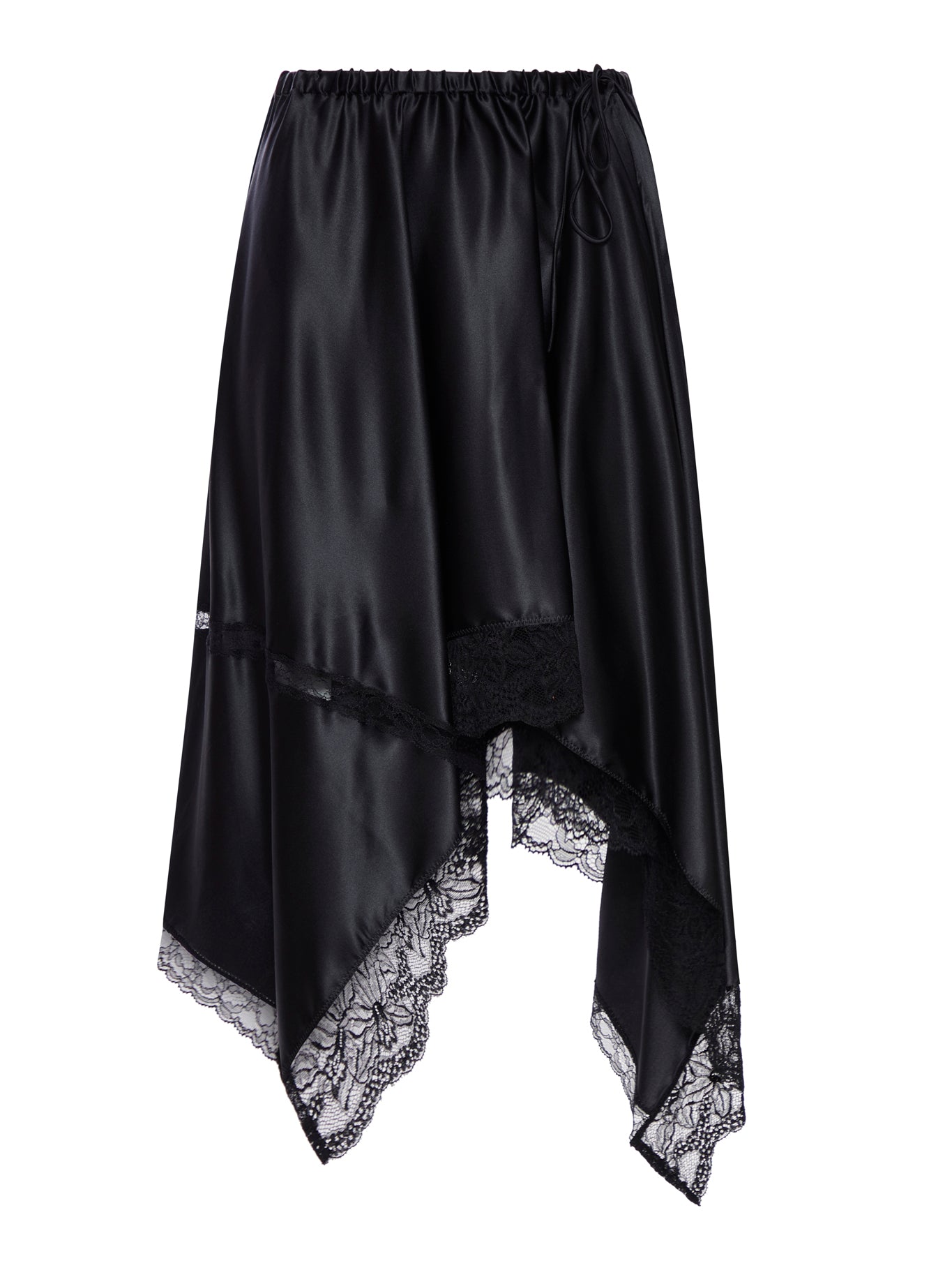 Elegant Asymmetric Silk Skirt for Women - Flowy High Waist Party Dress for Evening Events & Special Occasions