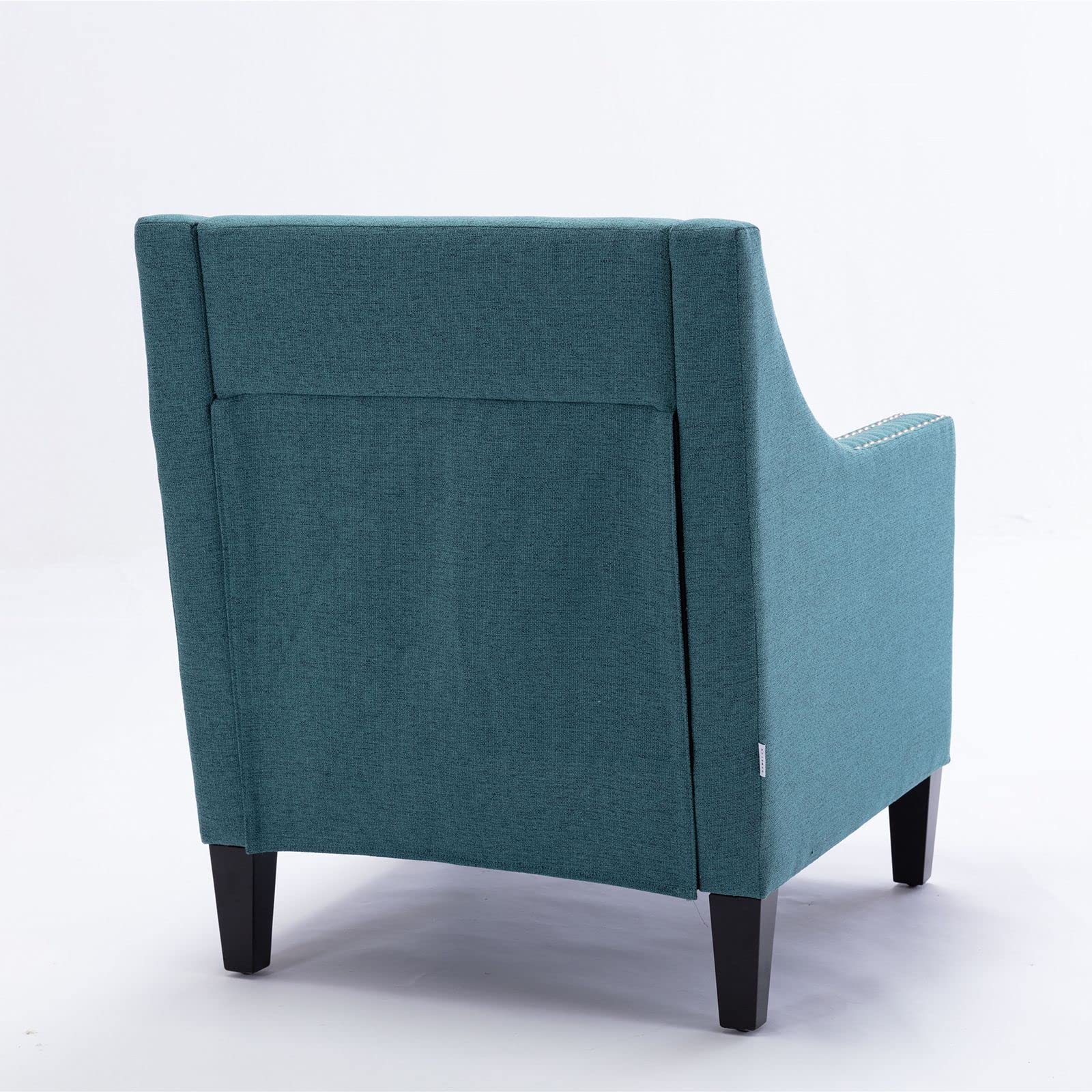 Comfortable Accent Chair for Living Room & Bedroom - Wingback Armchair with Linen Upholstery - Stylish Decorative Seating for Home, Office, and Lounge Areas