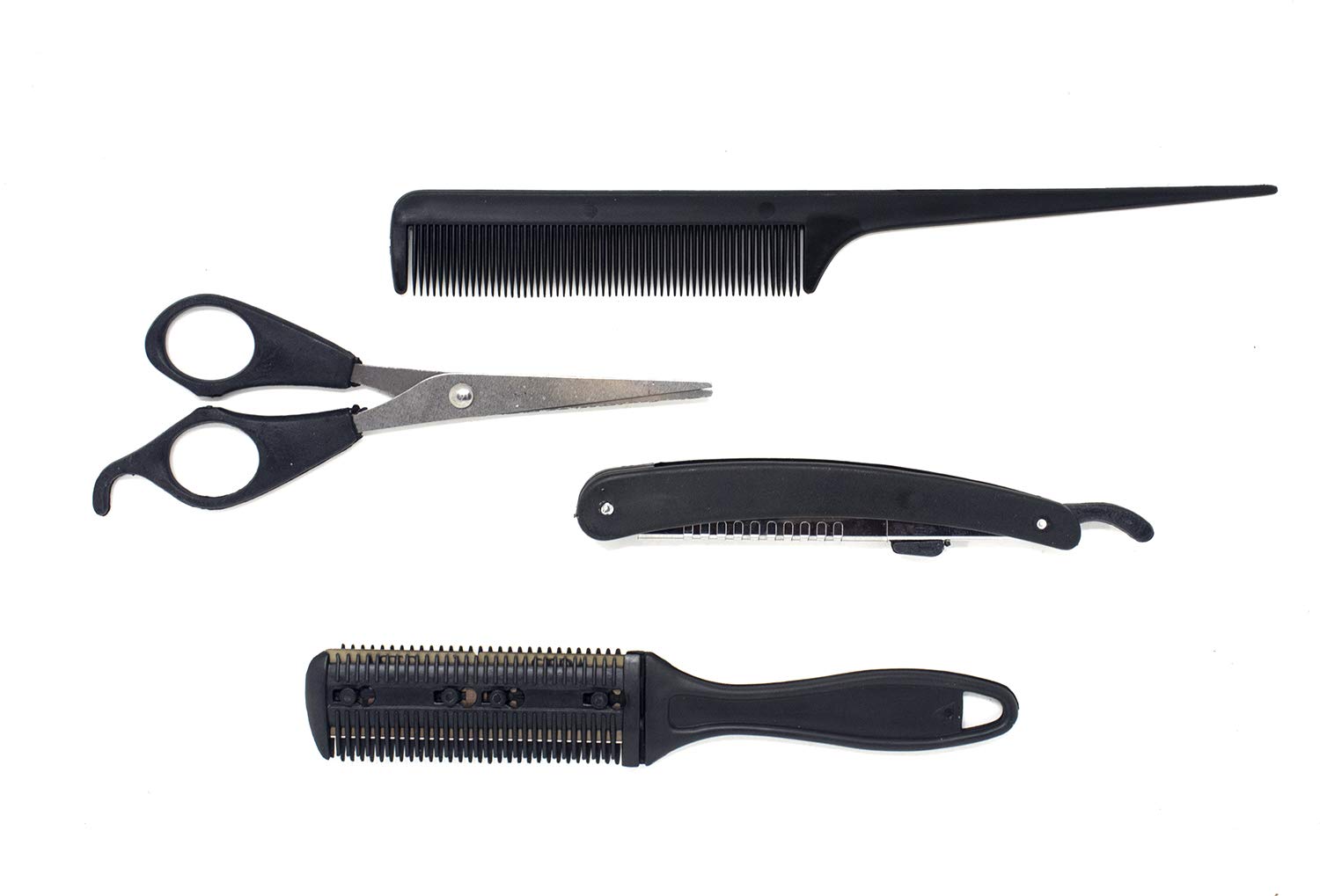 Professional Hair Cutting Comb Set for Salon & Home Use - EKAN Styling Combs for Hairdressing, Detangling & Styling (Black) - Perfect for Barbers, Stylists & DIY Haircuts