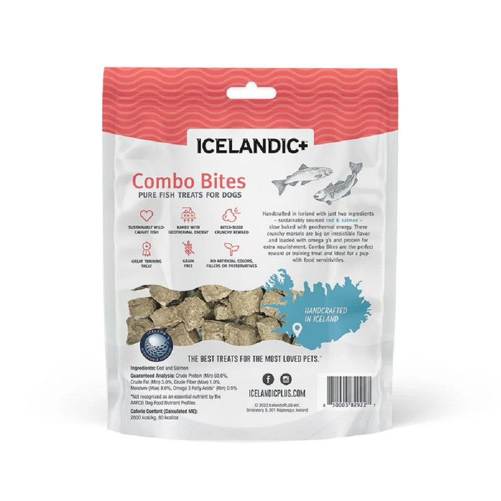 Premium Cod & Salmon Combo Bites - Natural Grain-Free Dog Treats for Training & Dental Health - Perfect for Small, Medium & Large Breeds - Great for Reward, Training & Healthy Snacking