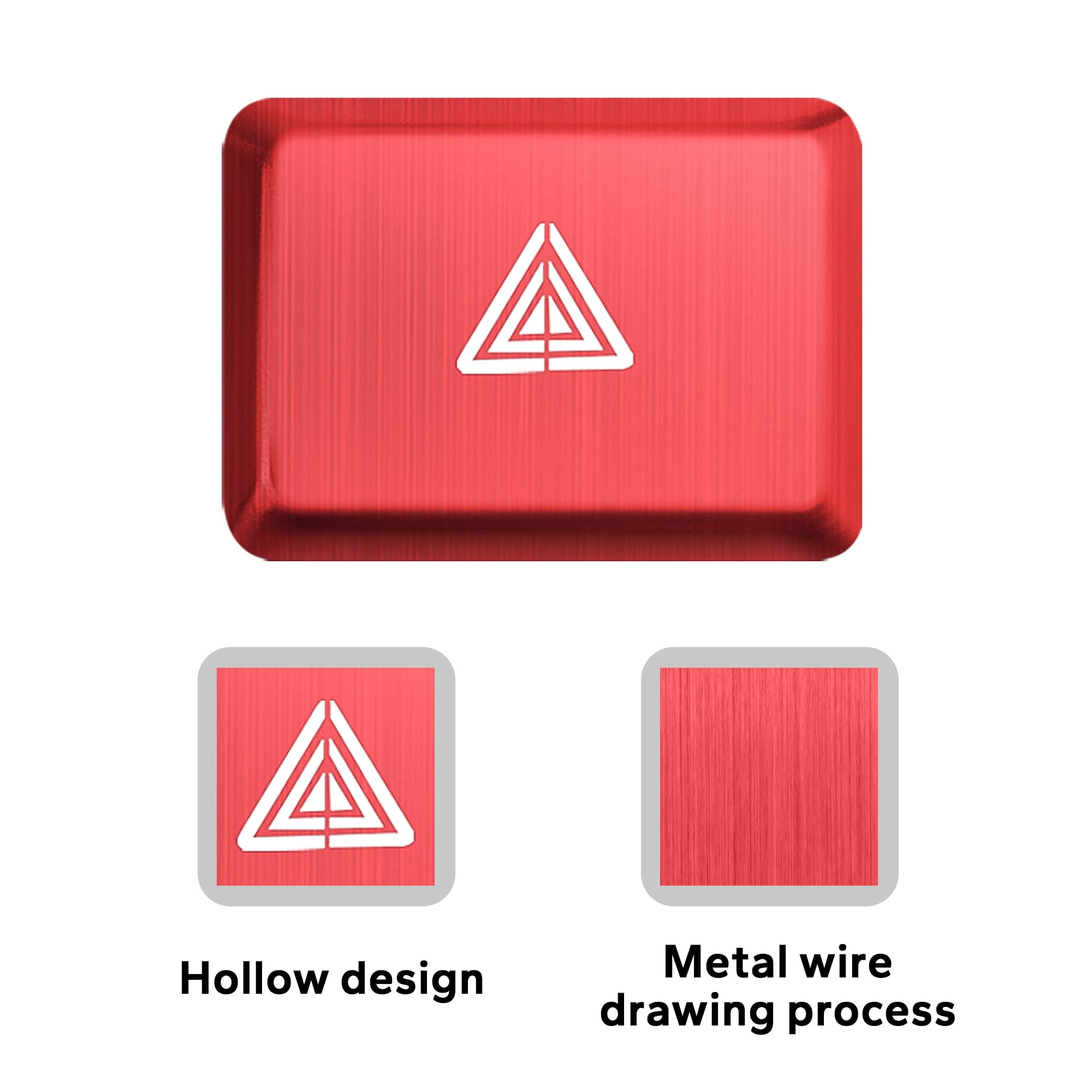 Honda Civic 2022-2025 Accord HRV CRV 2023-2025 Acura Integra 2023-2024 Hazard Warning Light Push Button Cover - Emergency Flashers Trim Accessories (Red) | Car Interior Upgrade & Safety Enhancement