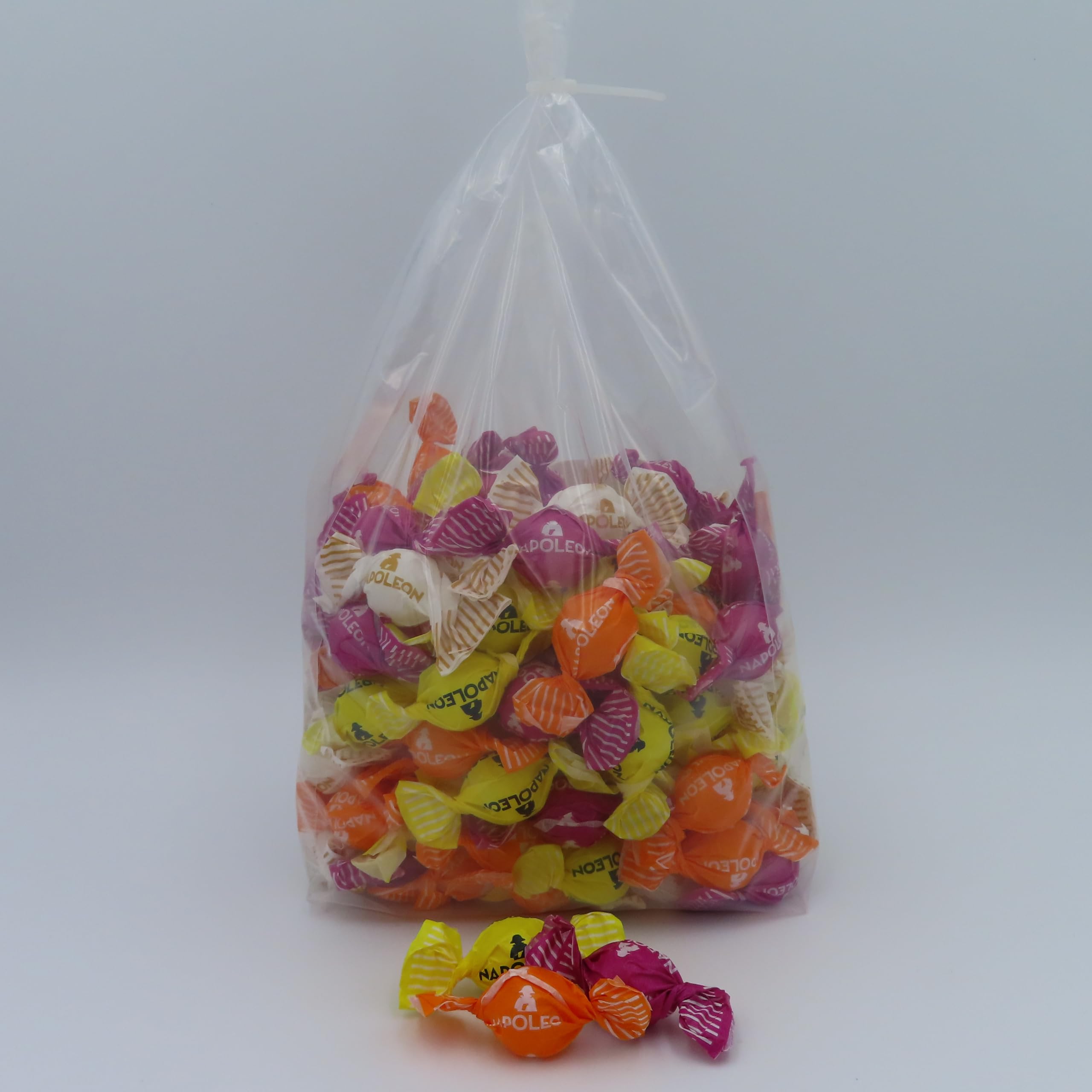 Sour Napoleons Assorted Fruit Hard Candy - 2 Pounds Bulk Sour Bon Bons for Parties, Gifts & Snacking