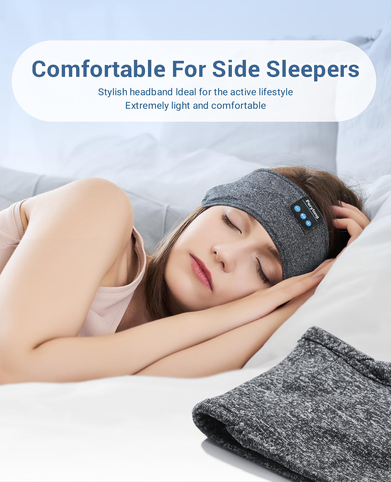 Wireless Sleep Headphones with Noise Cancelling - Comfortable Headband Design for Side Sleepers, Insomnia Relief & Travel | Perfect Gift for Women, Men, Mom, Dad & Kids | Ideal for Nighttime Relaxation, Meditation & Airplane Use
