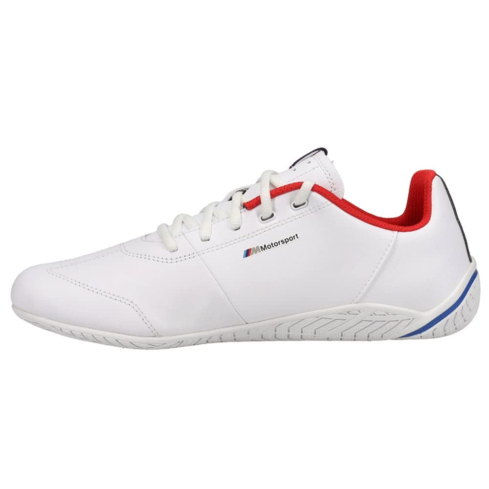 PUMA Men's BMW M Motorsport Ridge Cat Sneakers - White | Lightweight Running Shoes for Men | Perfect for Casual Wear, Gym & Outdoor Activities