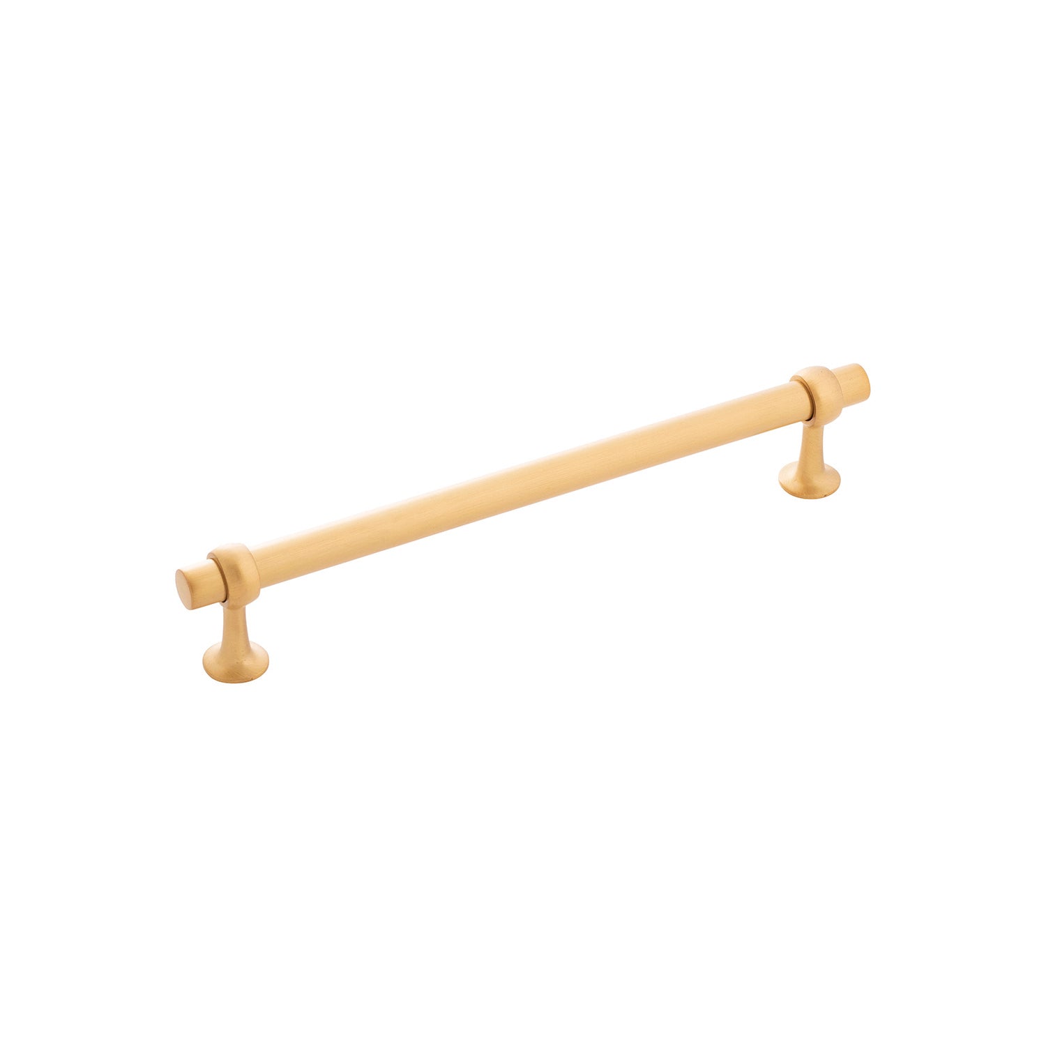Ostia Pull 7 9/16 Inch (192mm) Center to Center Brushed Golden Brass Cabinet Handle - Perfect for Kitchen Cabinets, Drawers, and Furniture Hardware