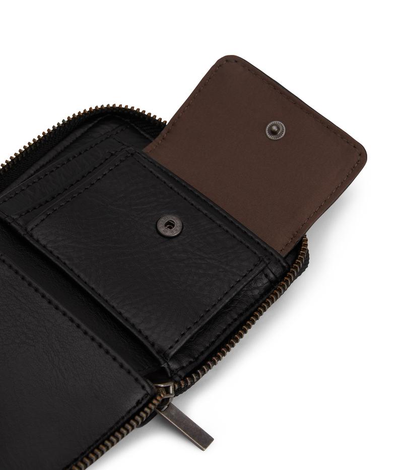 Matt & Nat Vegan Leather Rue Wallet in Black - Stylish & Eco-Friendly Card Holder for Everyday Use, Travel & Business