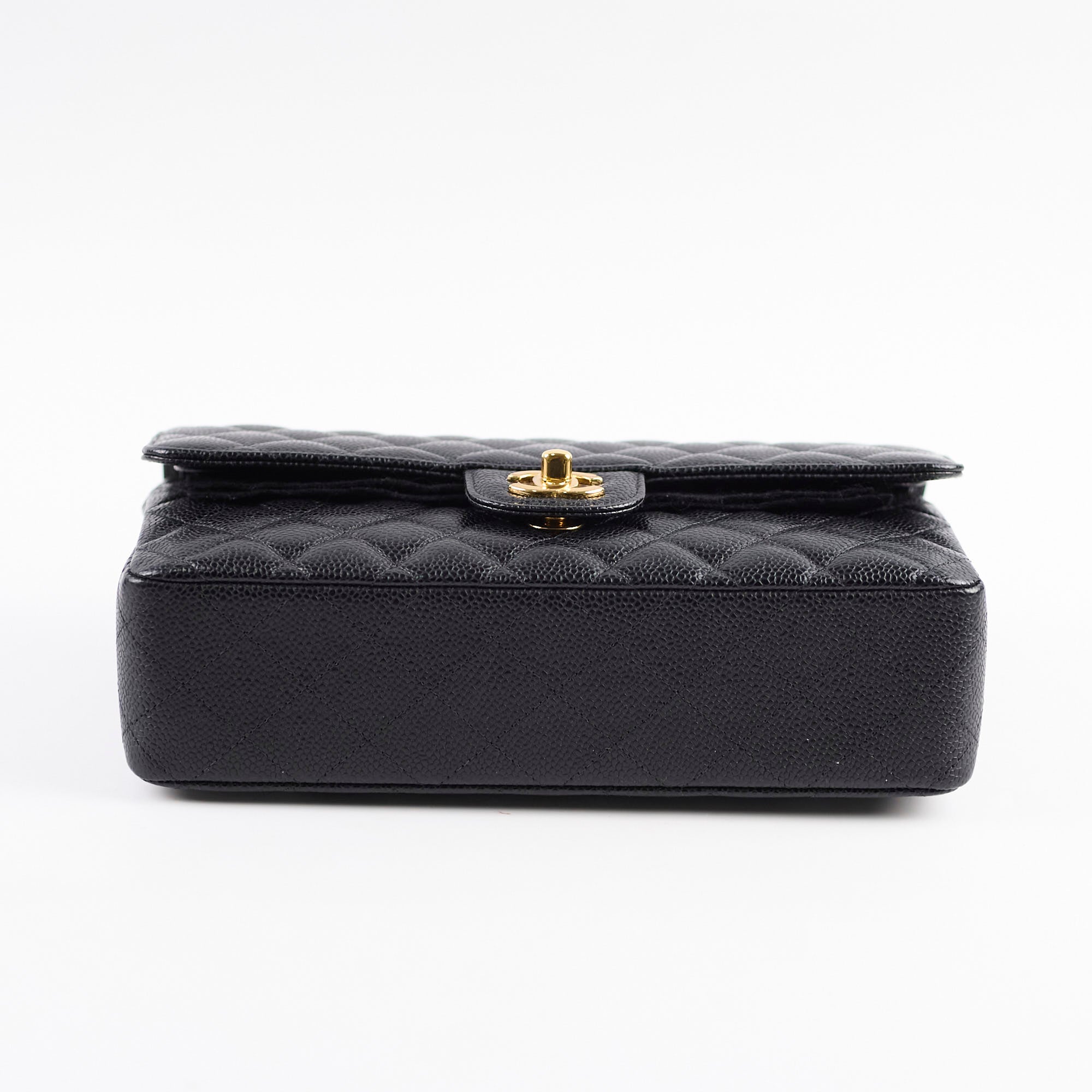 Chanel Medium/Large Classic Double Flap Bag in Black Caviar Leather 2021 Collection - Luxury Handbag for Women, Perfect for Work, Evening Events & Special Occasions