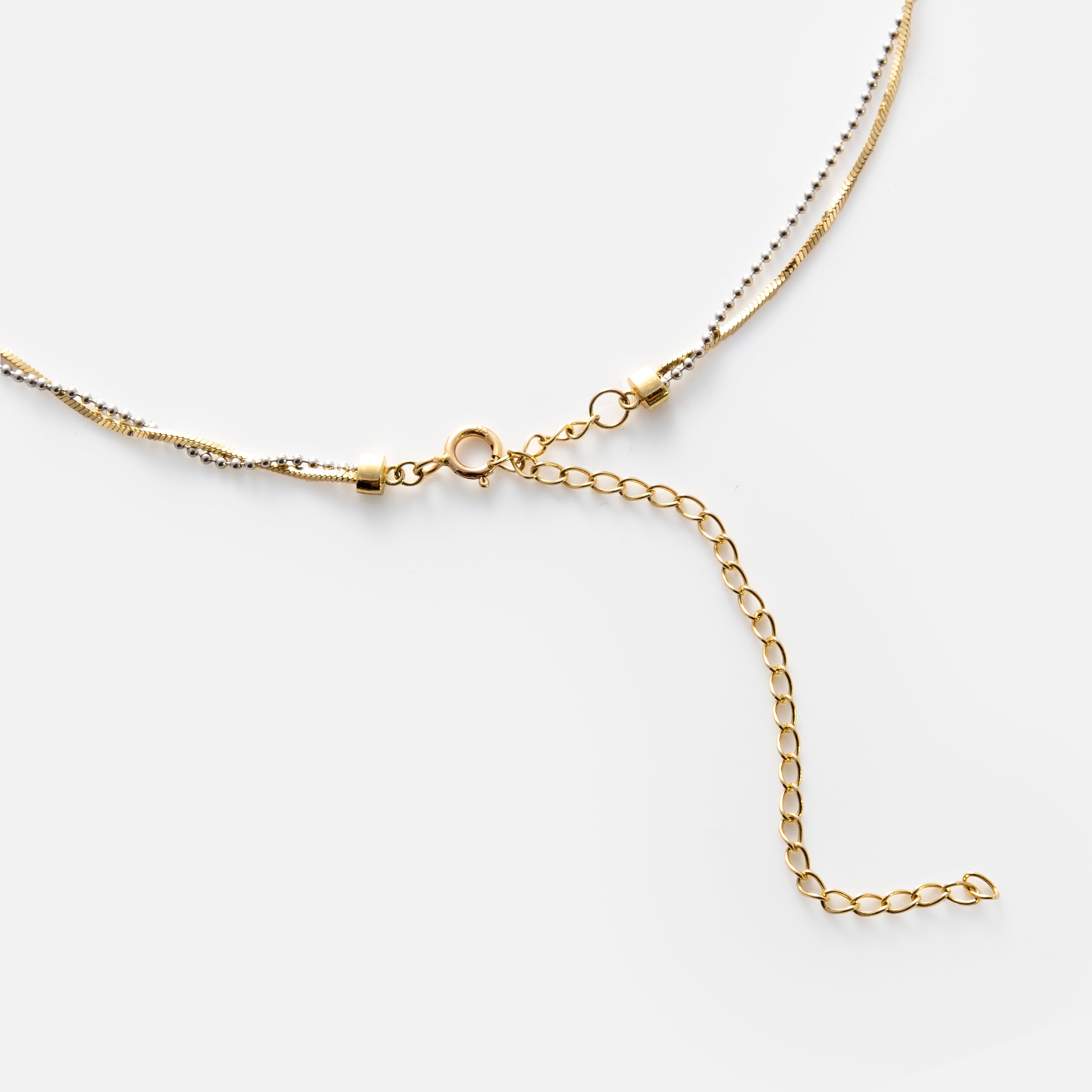 Solid Gold Twisted Mixed Metal Chain Necklace - Elegant Layered Jewelry for Women | Perfect for Everyday Wear, Date Nights & Special Occasions