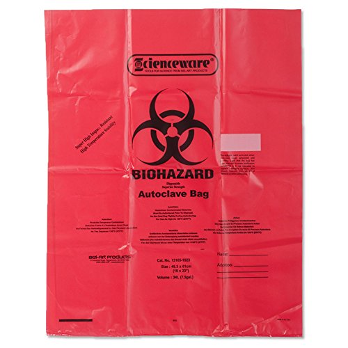 Super Strong Biohazard Infectious Waste Disposal Bags - 2 Mil Thick 19x23 Inches - Heavy Duty Medical Waste Bags for Hospitals, Clinics & Home Use
