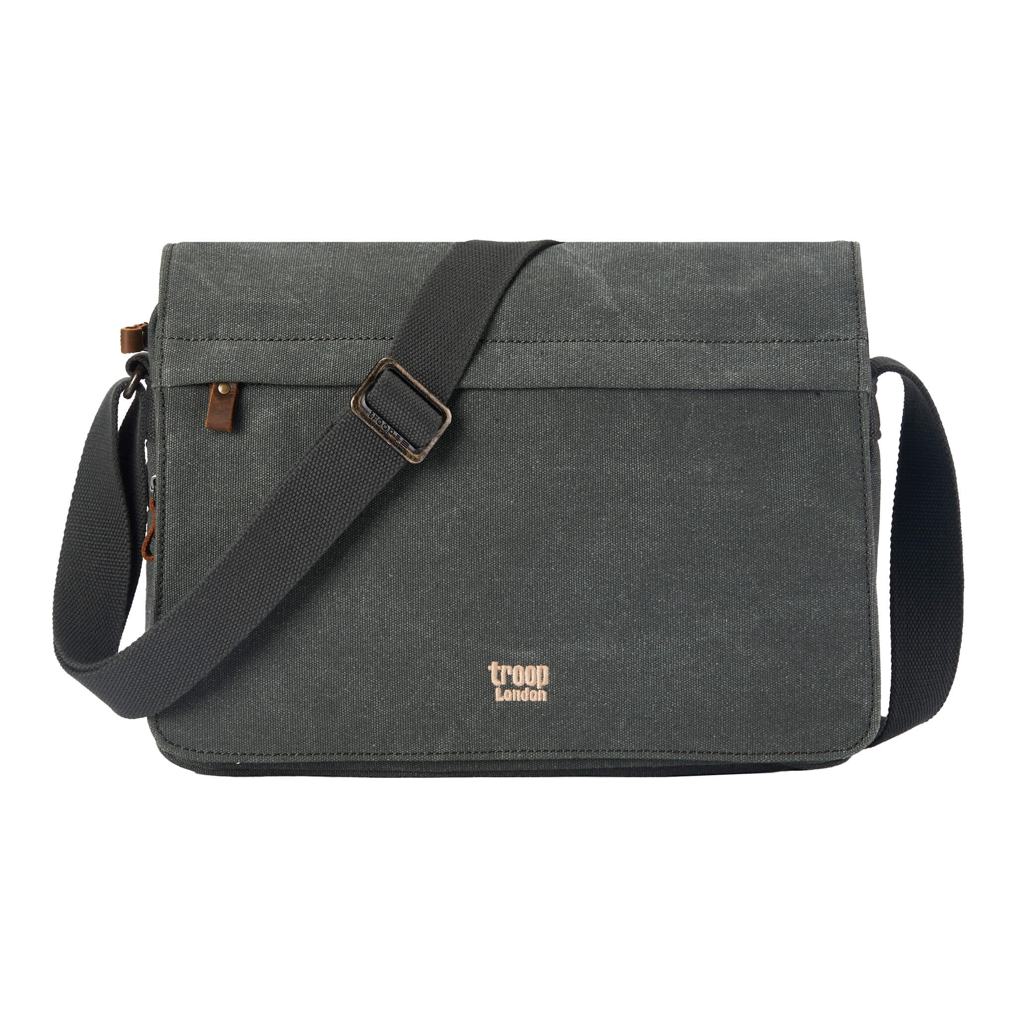 TRP0241 Troop London Classic Canvas Messenger Bag - Stylish & Durable Crossbody Bag for Men & Women - Perfect for Work, Travel & Everyday Use