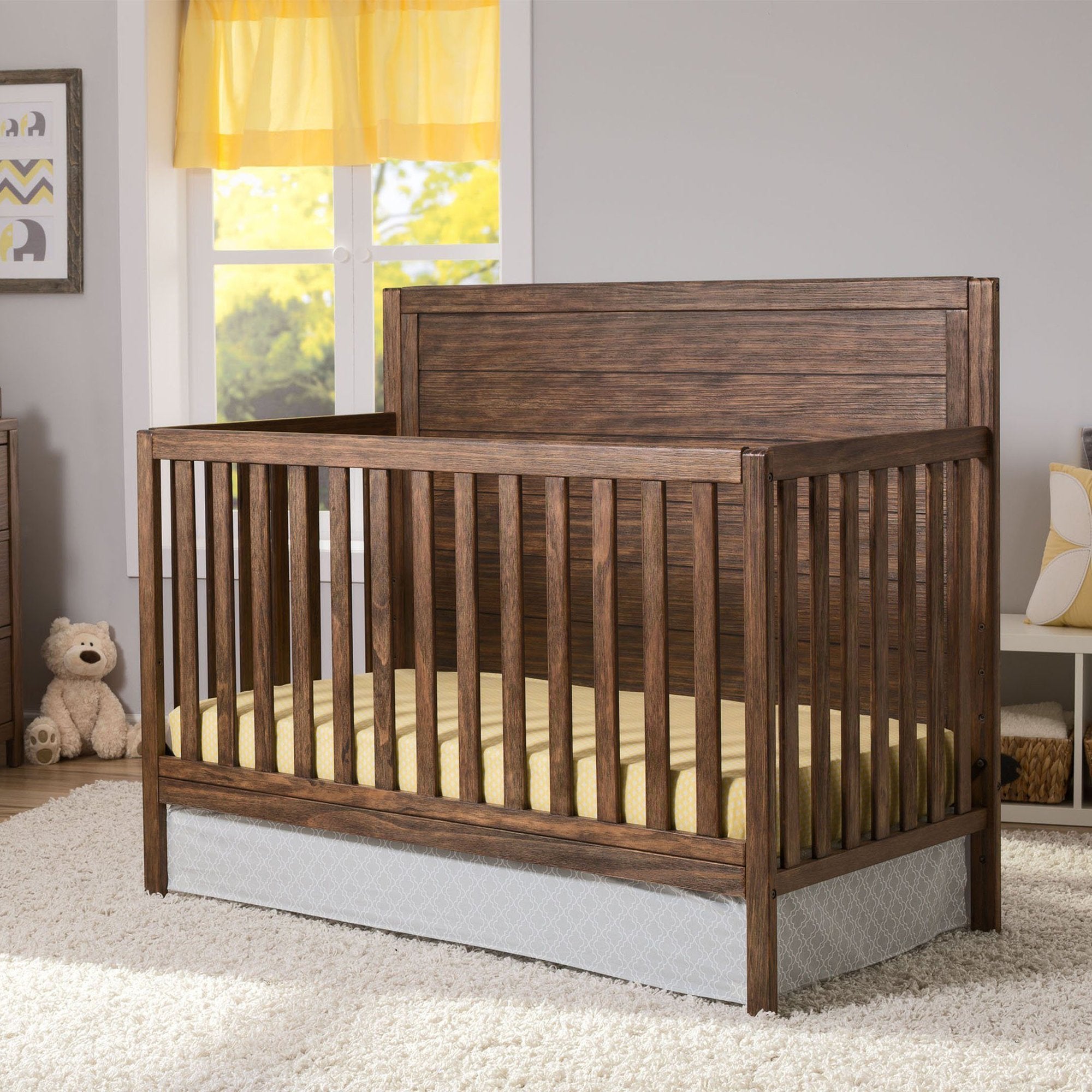 Cambridge 4-in-1 Convertible Baby Crib - White Nursery Furniture for Newborn to Toddler Bed | Perfect for Modern Nursery, Bedroom & Daycare Use
