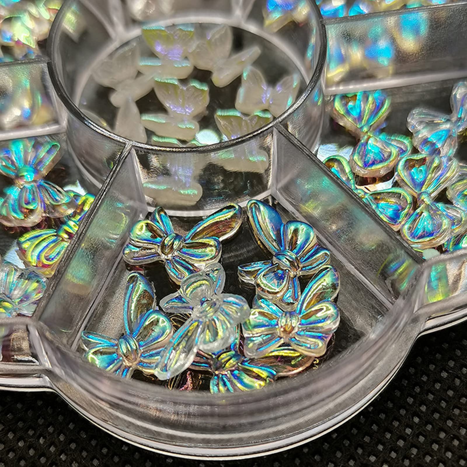 42 Pcs 3D Rhinestone Bow-Knot Nail Charms - DIY Nail Art Decorations for Women & Girls | Perfect for Manicures, Nail Extensions, Parties, Weddings & Special Occasions | Great for Home Nail Salon, Gift Giving & Professional Use | Enhance Your Nail Designs for Holidays, Prom, Bridal Showers & Everyday Glam