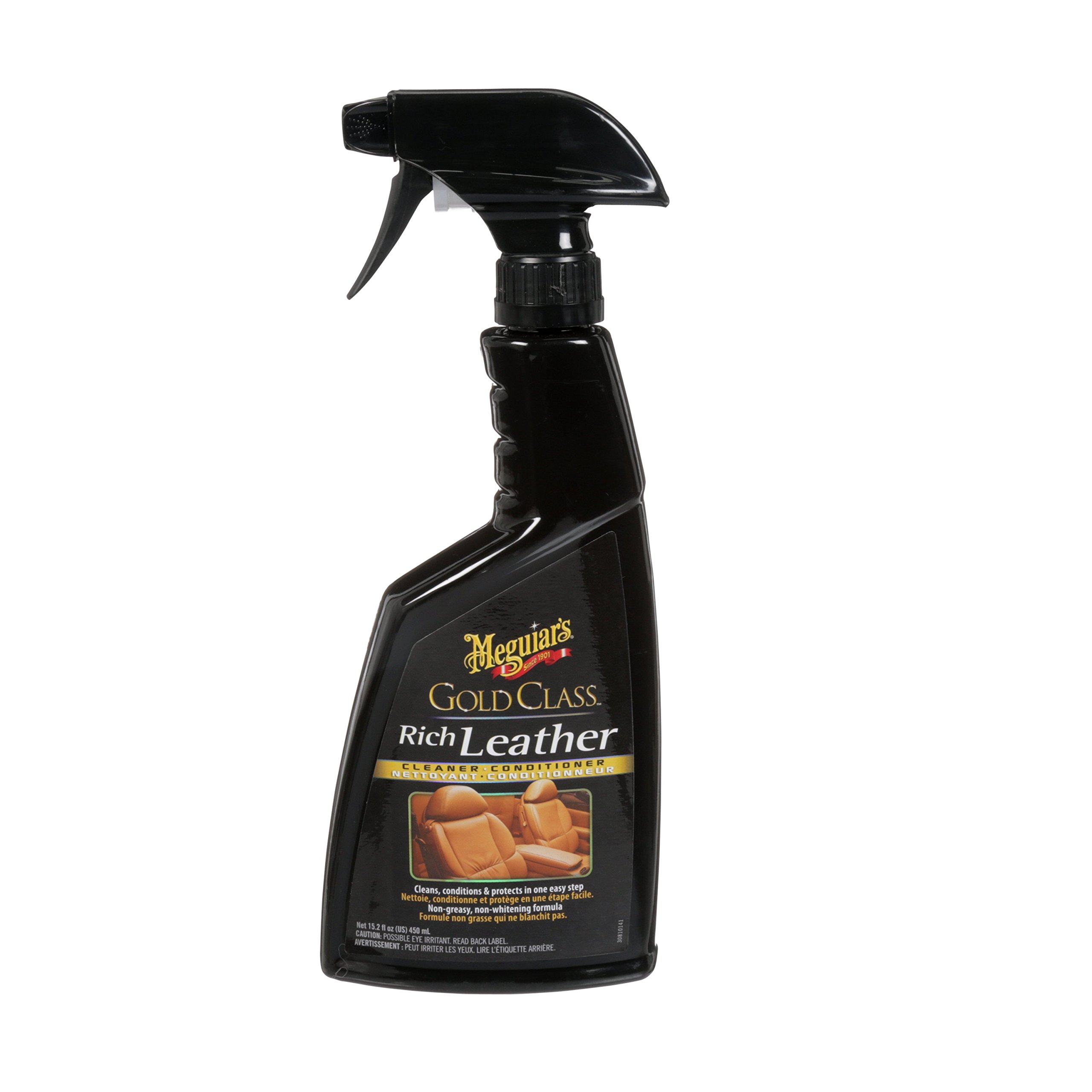 Meguiars Rich Leather Cleaner & Conditioner Spray - Premium Leather Care for Car Seats, Furniture & Accessories - Restores & Protects Genuine Leather - Ideal for Cars, Sofas, Bags & More