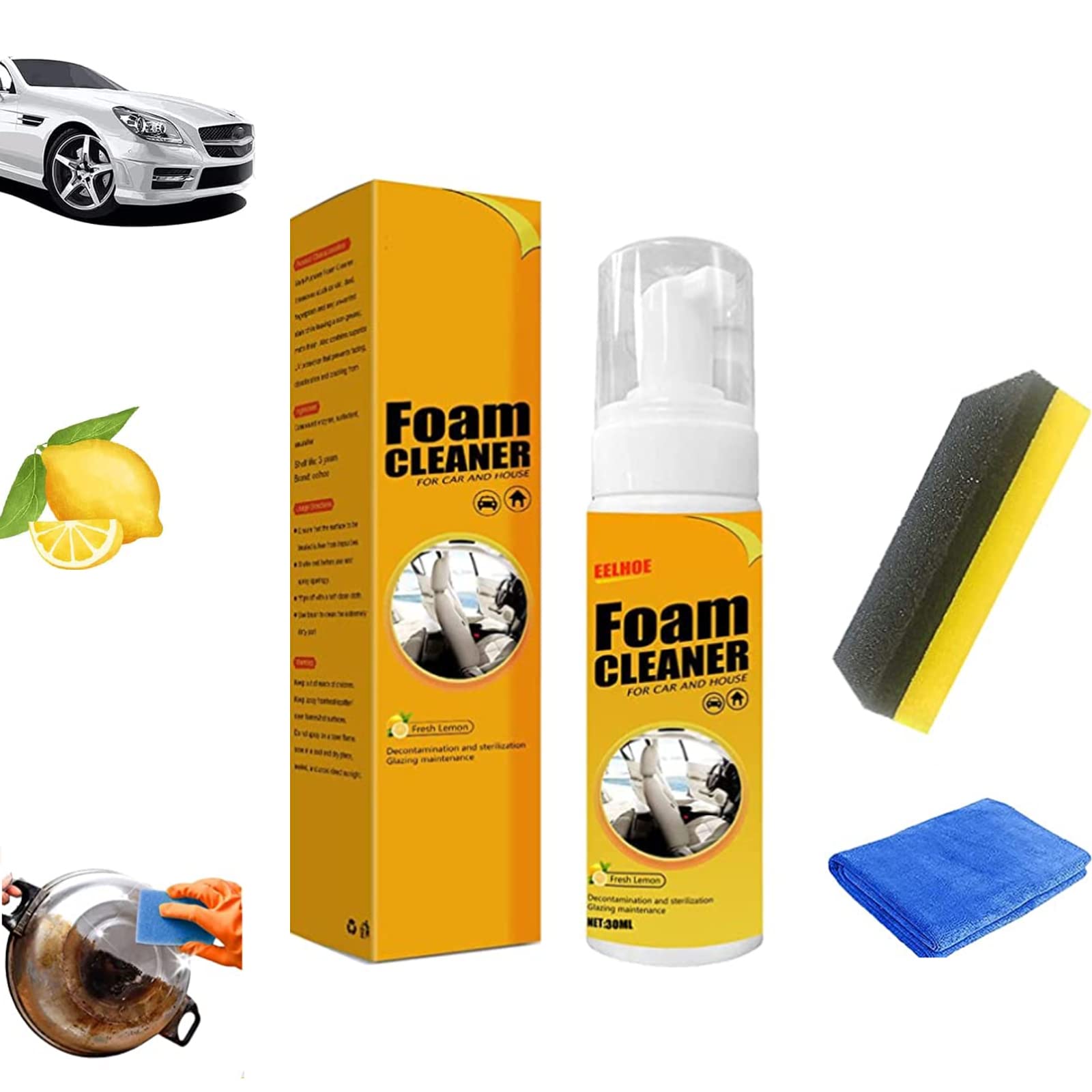 Amplesunshine All-Purpose Foam Cleaner - 30ML (1 Pack) - Perfect for Kitchen, Bathroom & Car Cleaning