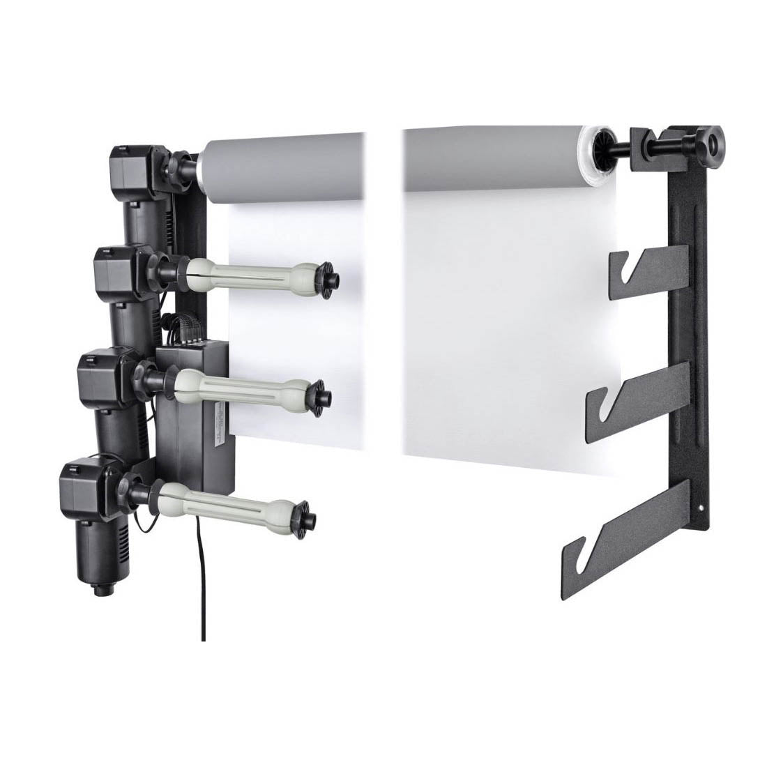 Motorized Quad Background Expansion Drive Set for Seamless Photography Backdrops - Perfect for Studio, Portrait, and Event Photography with Paper or Vinyl Backgrounds