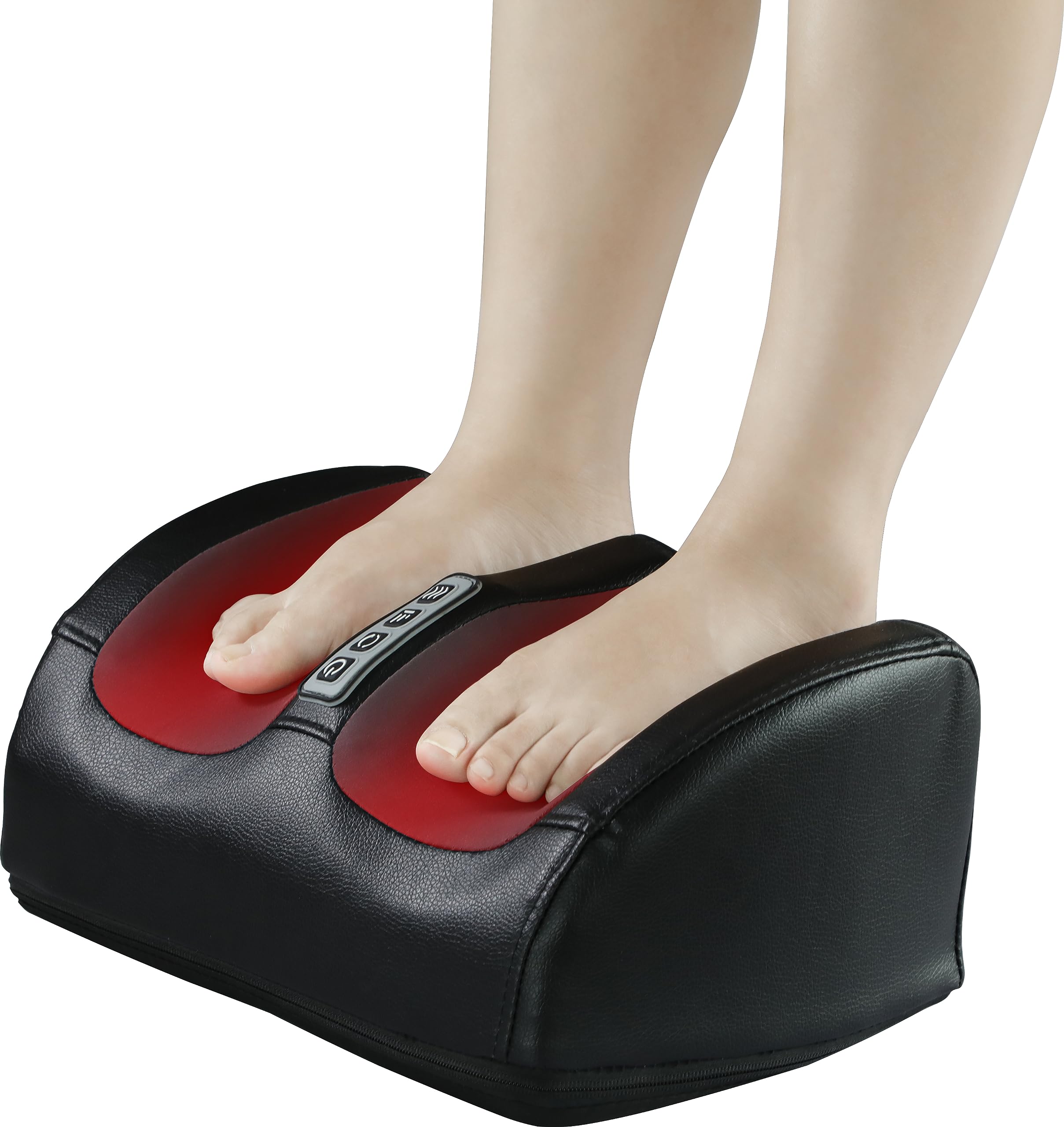 LINGTENG Shiatsu Foot Massager with Heat - Deep Kneading Foot Massage Machine for Relaxation, Perfect Gift for Women, Men, Parents - Ideal for Home, Office & Post-Workout Recovery (Black)