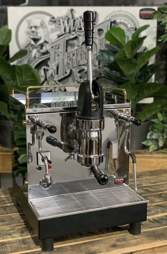 Brugnetti Lever 1 Group Commercial Espresso Machine for Coffee Shops & Restaurants - Professional Barista Coffee Maker for Rich Espresso & Cappuccino