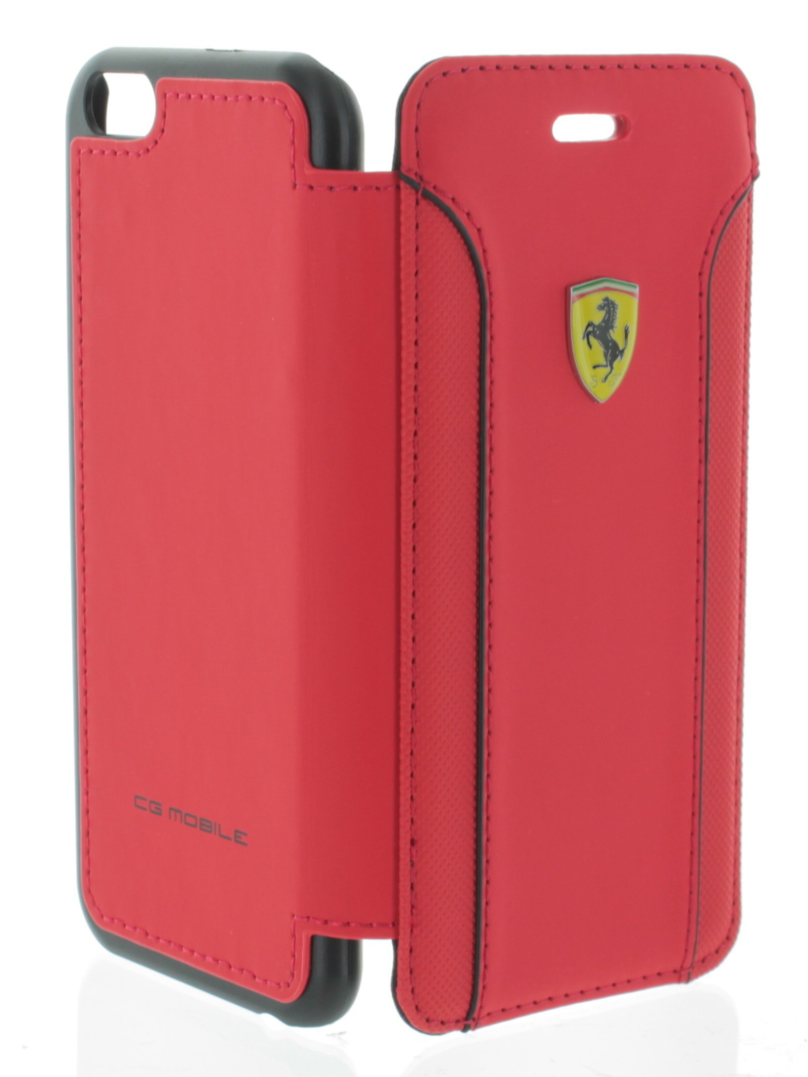 FIORANO Premium Book Style Leather Case for iPhone 6 (4.7 Inch) - Red | Slim Protective Cover with Card Slots | Perfect for Work, Travel & Everyday Use