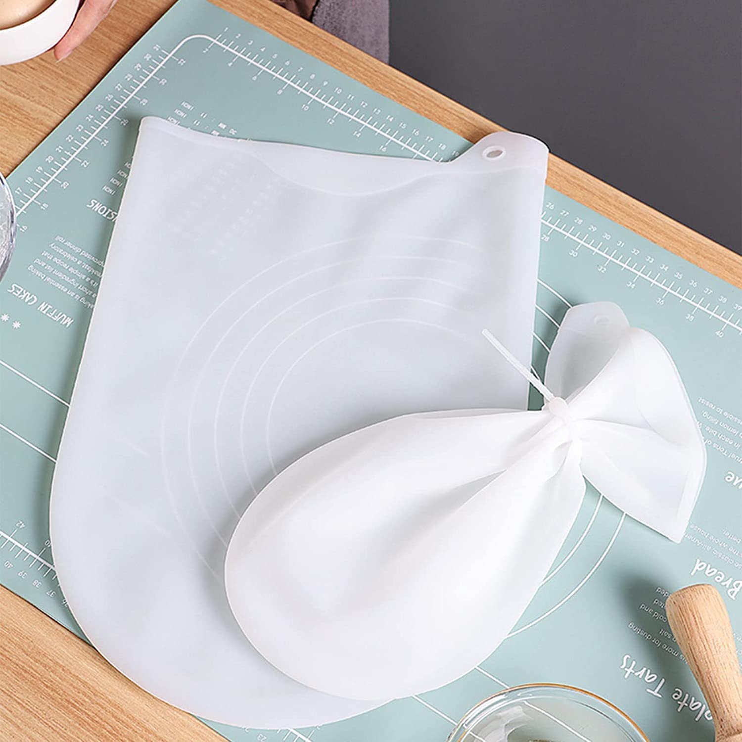 Hinfy Food-Grade Silicone Kneading Bag - Reusable Dough Mixer for Bread, Pastry & Pizza - Flour Mixing & Storage Bag (1 Pack) - Perfect for Home Baking, Meal Prep & Food Preservation