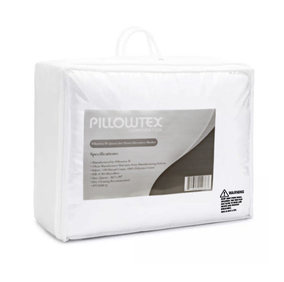 Pillowtex Classic Weight Down Alternative Comforter - Hypoallergenic All-Season Duvet Insert for Bedroom, Hotel & Guest Room Comfort