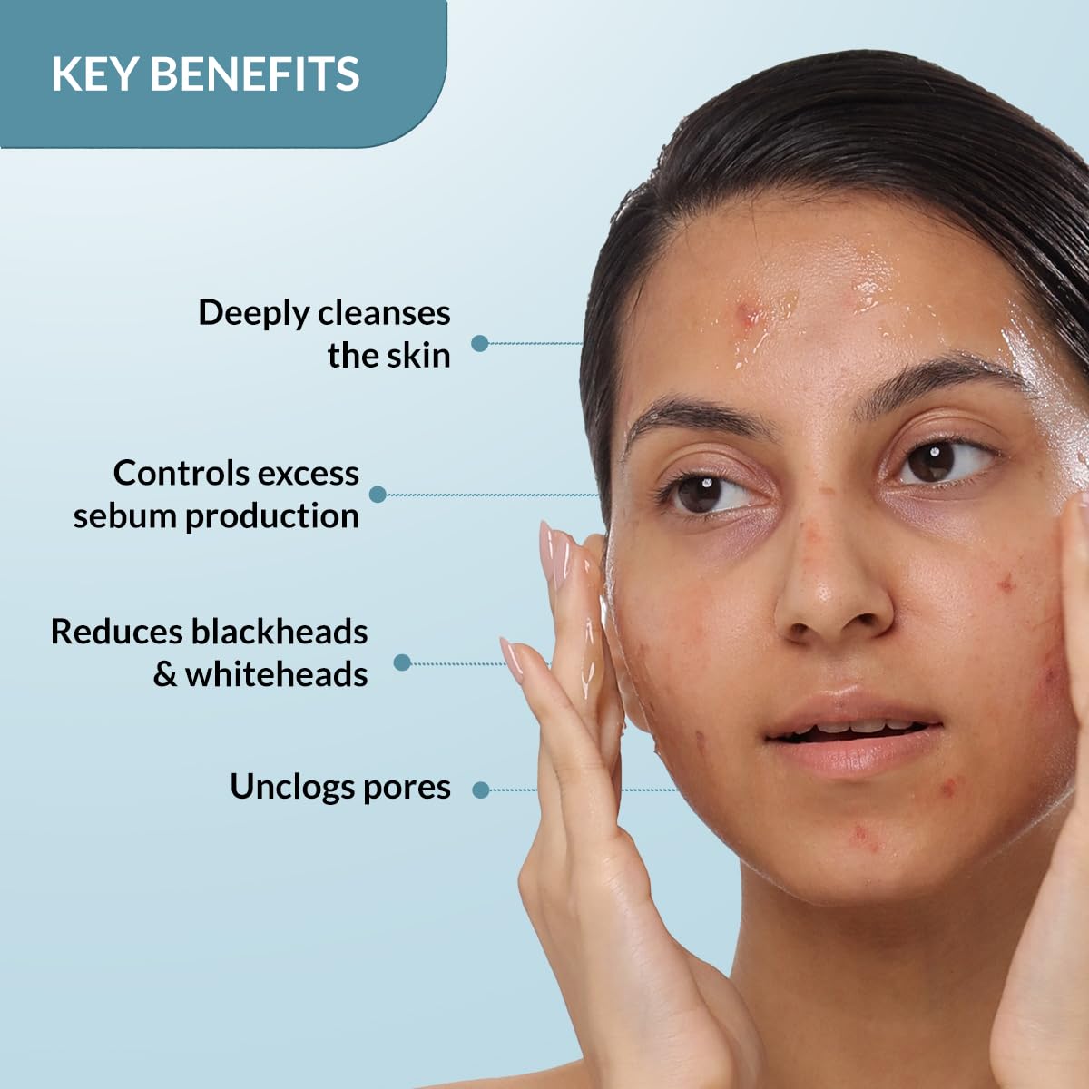 Fixderma 2% Salicylic Acid Face Wash for Oily & Acne-Prone Skin | Sulfate-Free Cleanser for Men & Women | Gentle Daily Face Wash to Treat Acne, Pimples & Blackheads - 60ml | Perfect for Morning & Night Skincare Routine