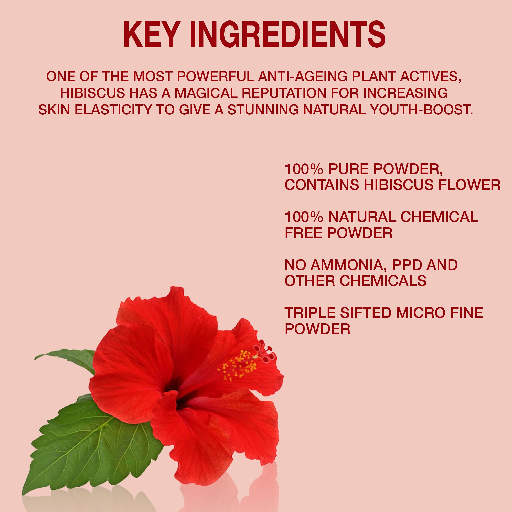 Pure & Natural Hibiscus Flower Powder for Skin & Hair Care - 200g | Organic Face Mask, Hair Growth Treatment | DIY Beauty Recipes for Glowing Skin & Stronger Hair