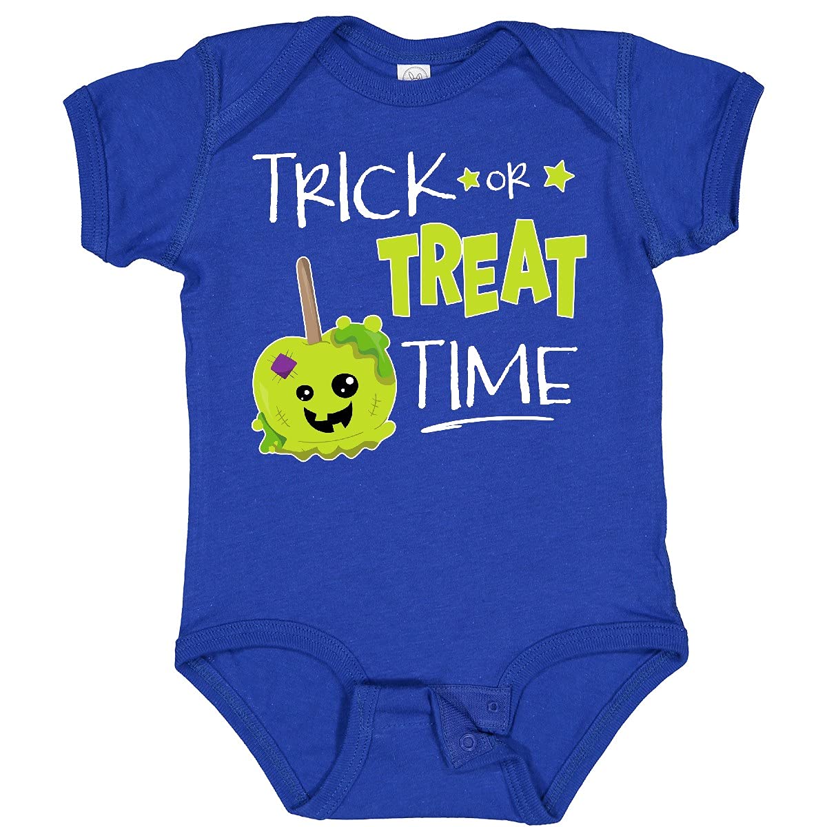 Inktastic Halloween Trick or Treat Time Zombie Candy Apple Baby Bodysuit - Cute Infant Onesie for Halloween Costume, Party & Photo Shoots
