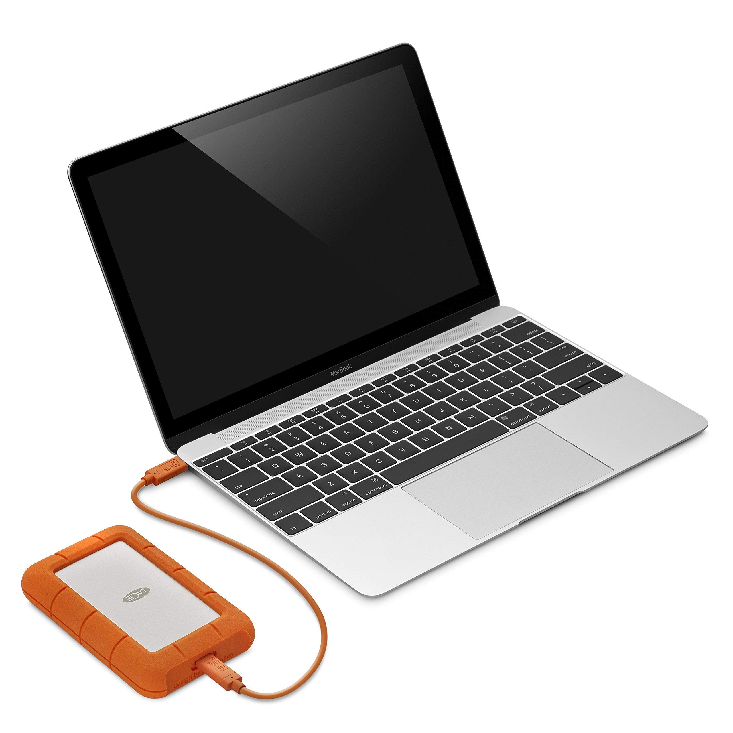 LaCie Rugged 2TB External Hard Drive - USB-C & USB 3.0 Portable HDD for Mac & PC - Shock, Rain & Pressure Resistant (Renewed) - Perfect for Travel, Photography & Data Backup
