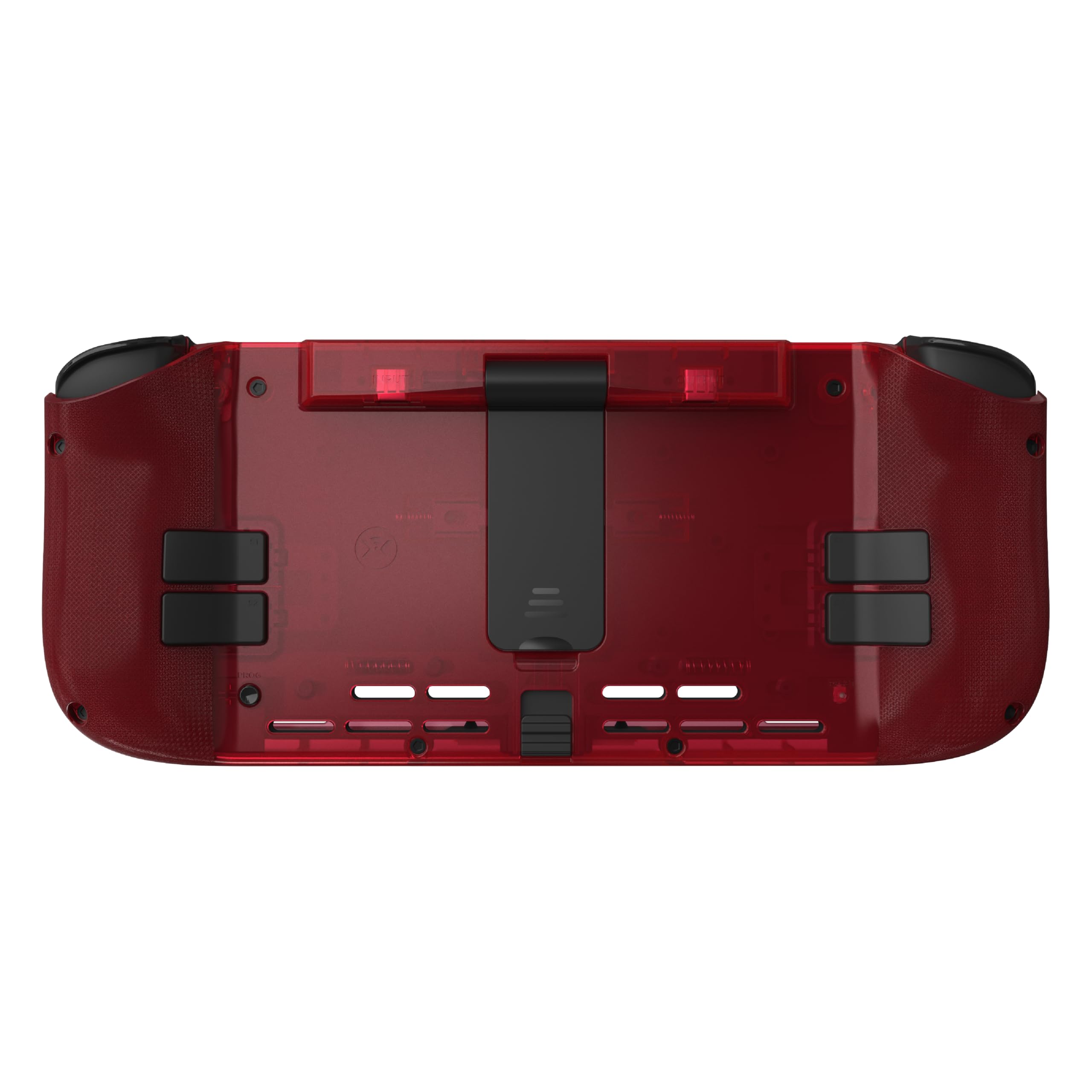 CRKD Nitro Deck Crystal Collection with Carry Case - Professional Handheld Controller with Zero Stick Drift for Nintendo Switch & OLED (Atomic Red) | Perfect for Gaming on the Go, Travel & Competitive Play