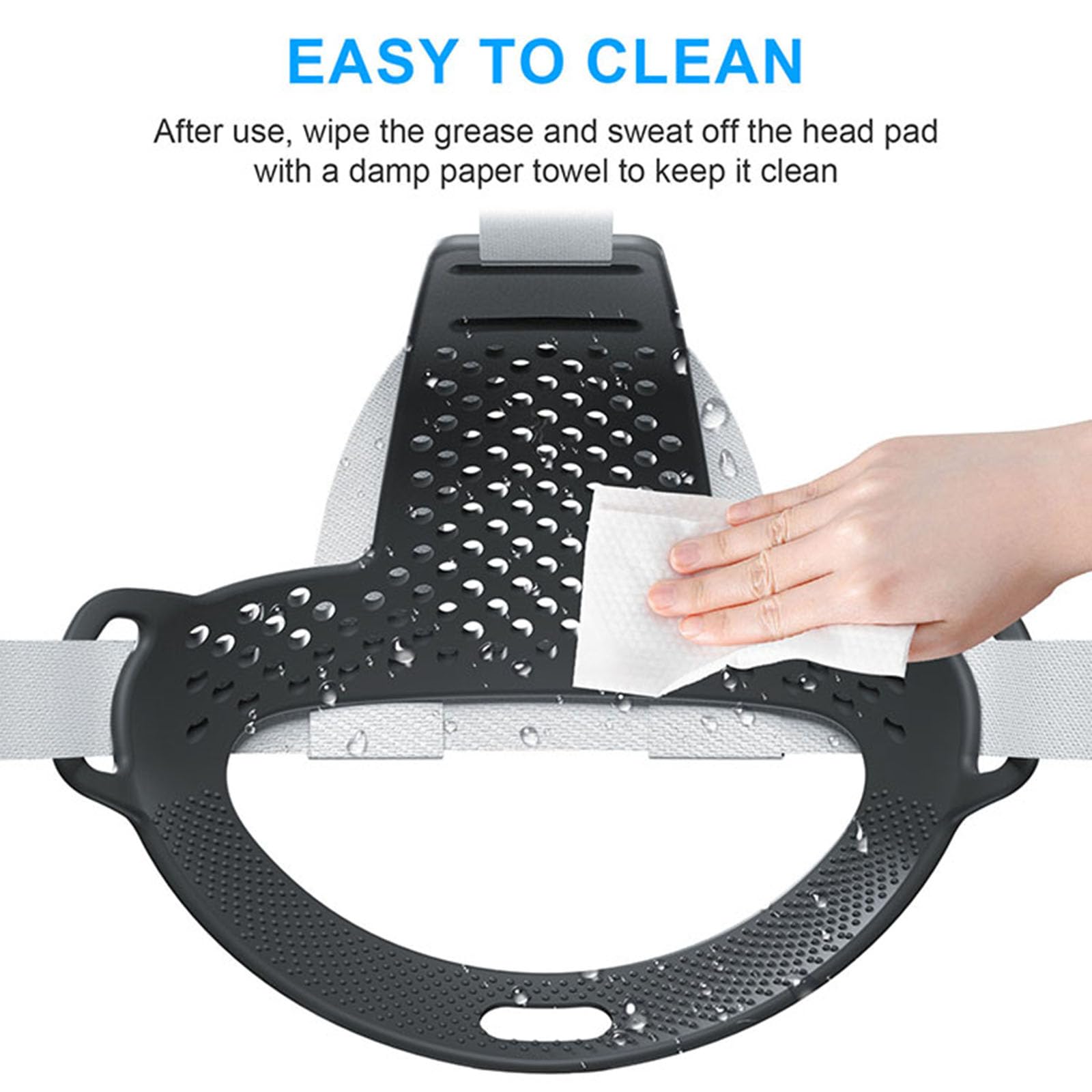 Meta Quest 3 VR Headset Replacement Head Cushion Pad - Soft TPU Comfortable Head Strap Cover for Oculus Quest 3 Accessories - Perfect for Long Gaming Sessions & VR Experiences