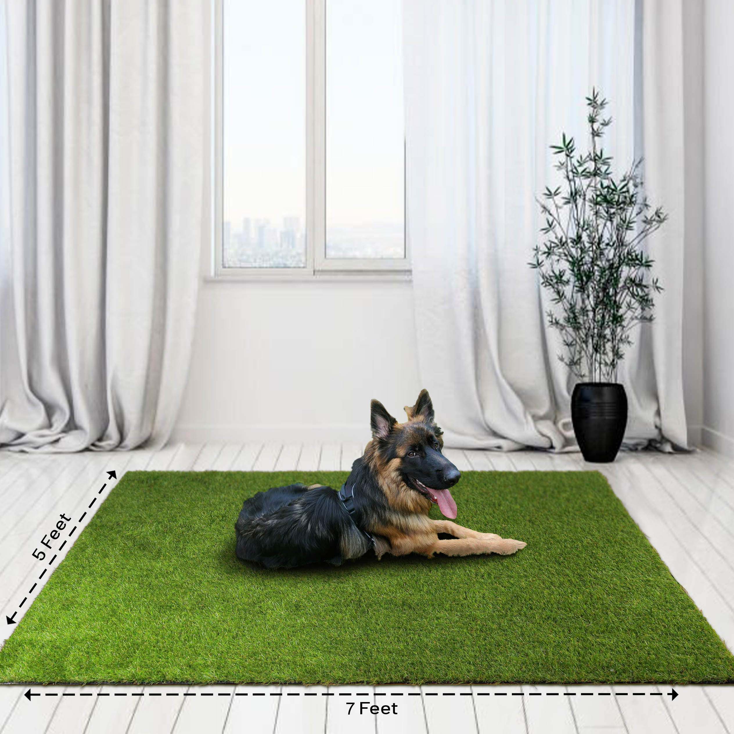 Premium Artificial Grass Rug - Indoor/Outdoor Synthetic Turf Carpet for Patio, Balcony, Playroom & Home Decor - Eco-Friendly & Low Maintenance