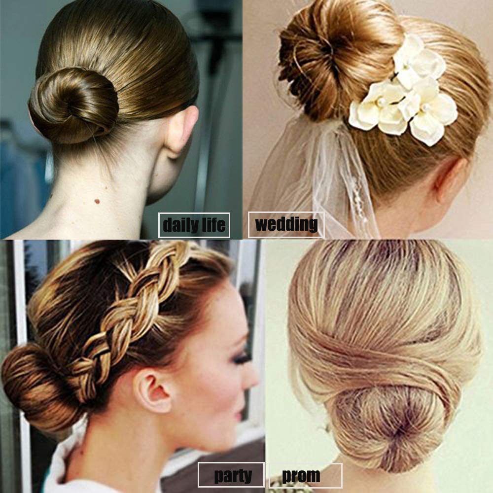 3 Pack Magic Bun Makers - Hair Donut for Perfect Buns - DIY Hair Styling Tool for Women & Girls - Ideal for Ballet, Wedding, Yoga, Dance & Party - Brown (Great for Updos, Formal Events & Everyday Hairstyles)