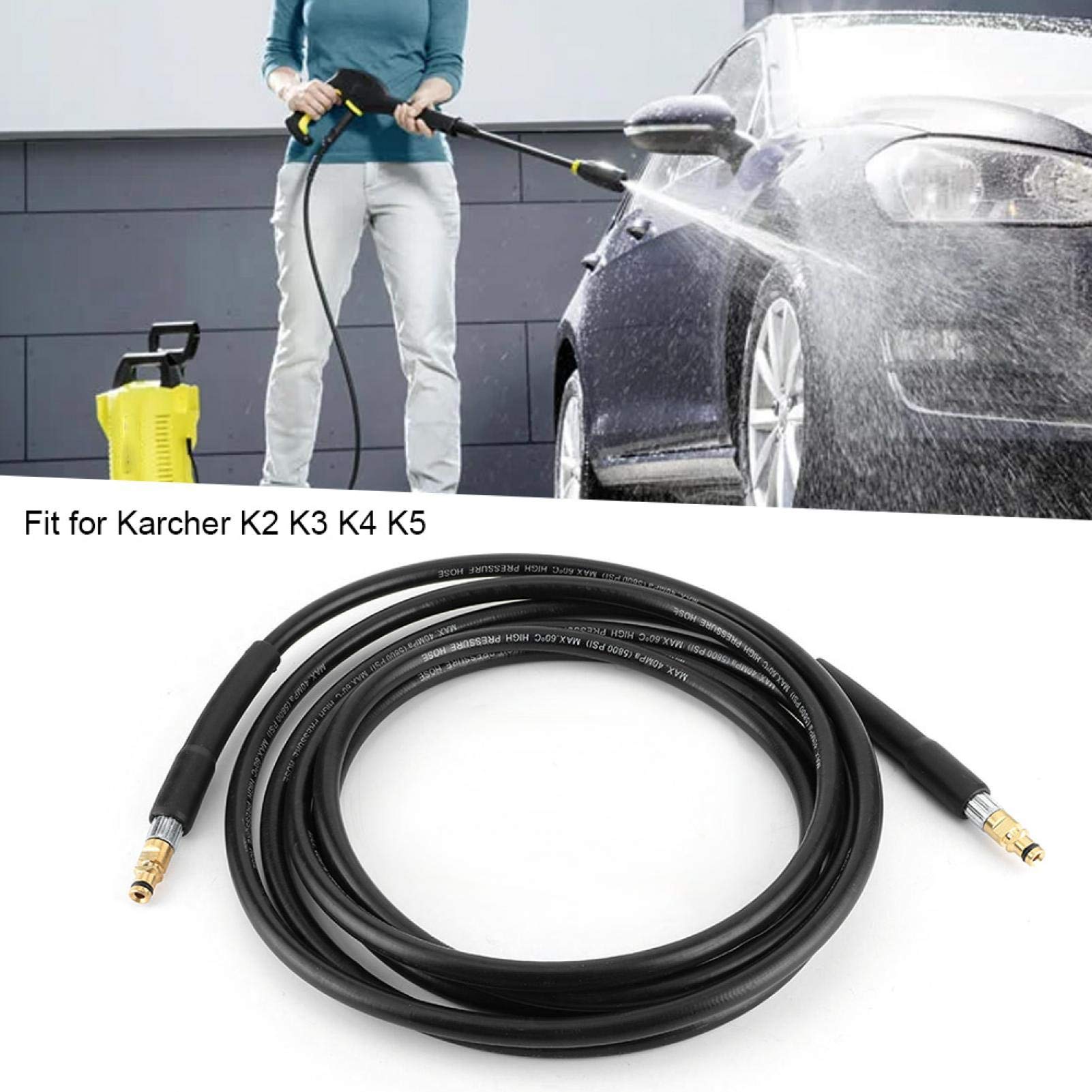 High Pressure Washer Hose 6m - Replacement for K2-K5 Washers - Car & Home Cleaning