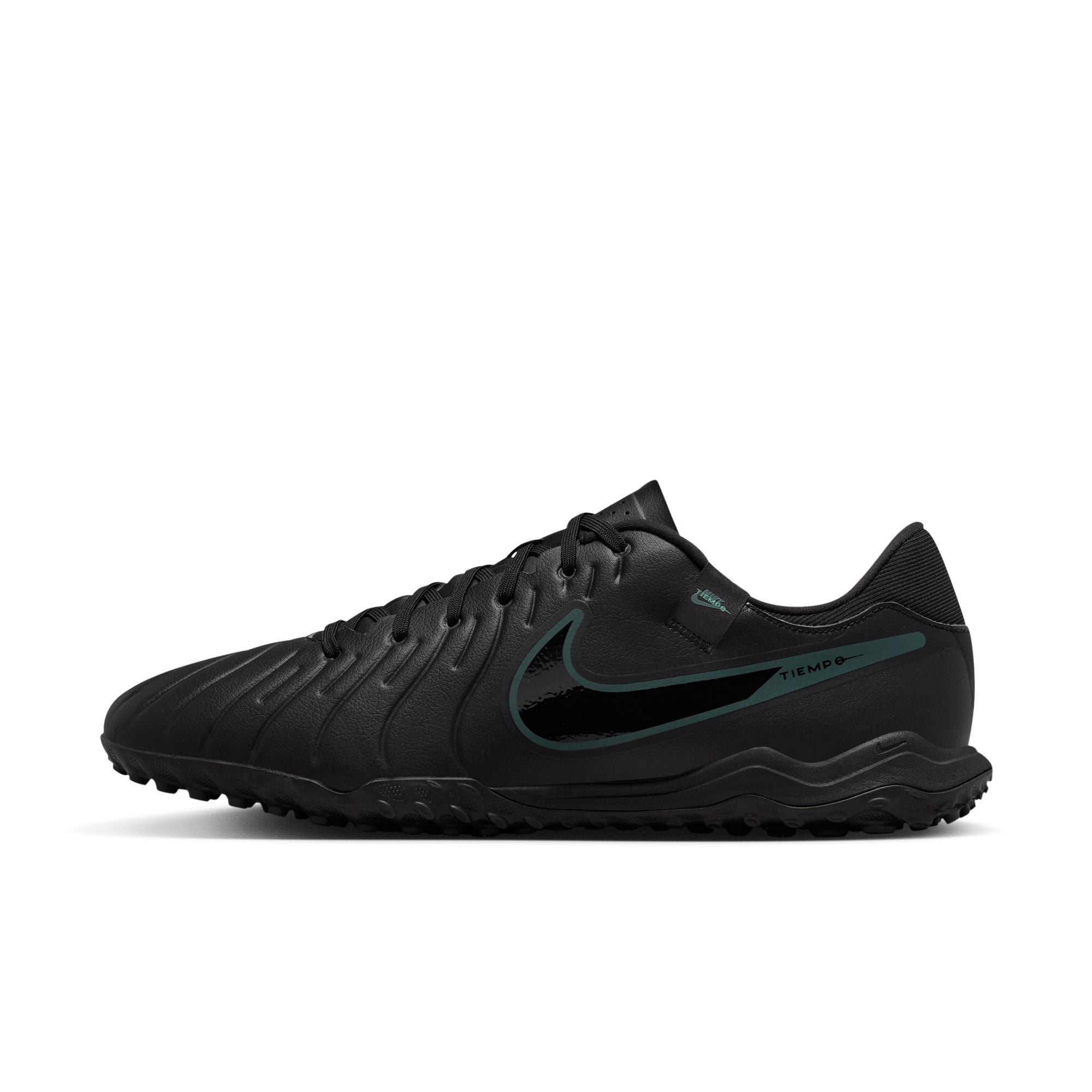 Nike Tiempo Legend 10 Academy TF Turf Soccer Shoes for Men - Black/Deep Jungle - Perfect for Artificial Grass & Indoor Soccer Training