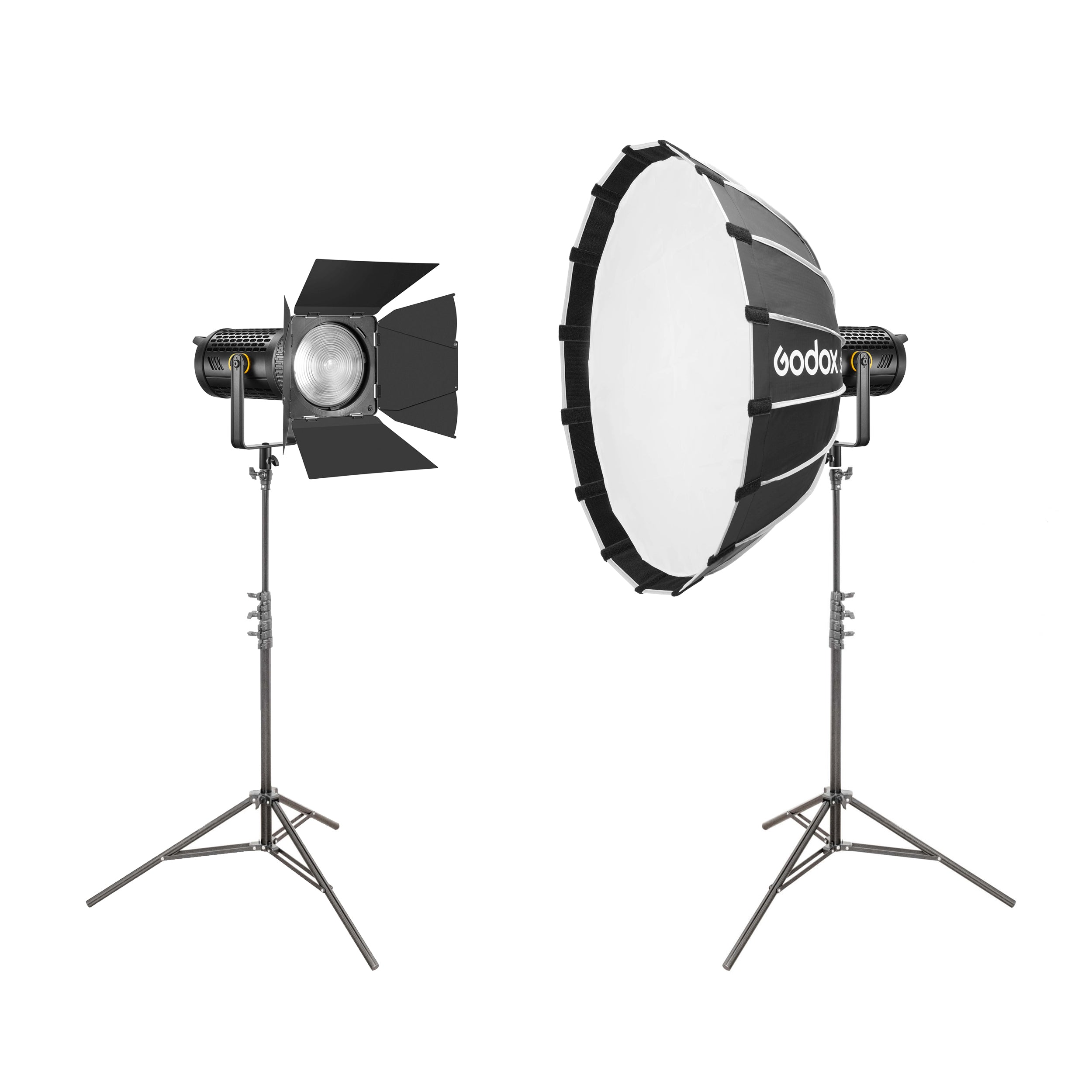 UL150IIBi Portable LED Light Twin Kit with S85T Softbox & Fresnel Lens - Professional Photography Lighting for Studio, YouTube Videos & Live Streaming