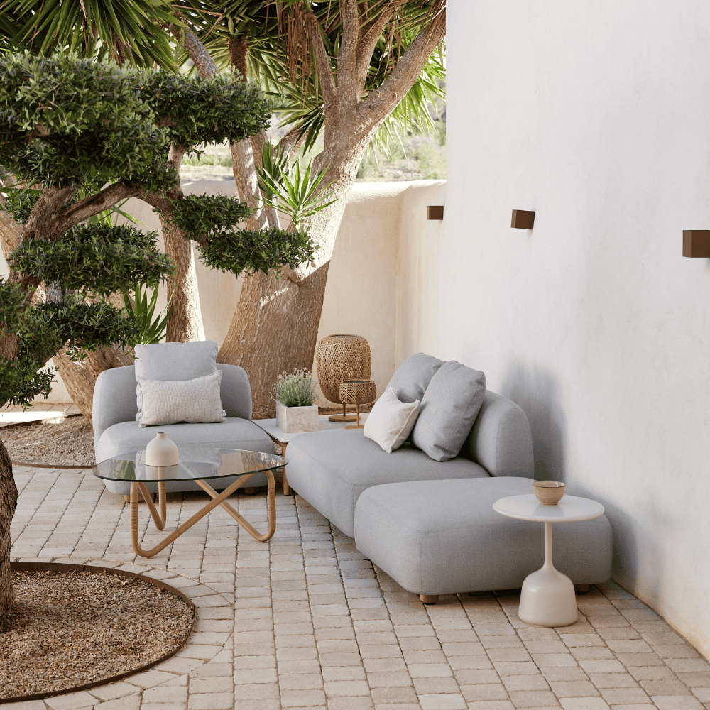 **Modular 2-Seater Outdoor Sofa Set - Waterproof & Durable Patio Furniture for Garden, Poolside, and Backyard Relaxation**