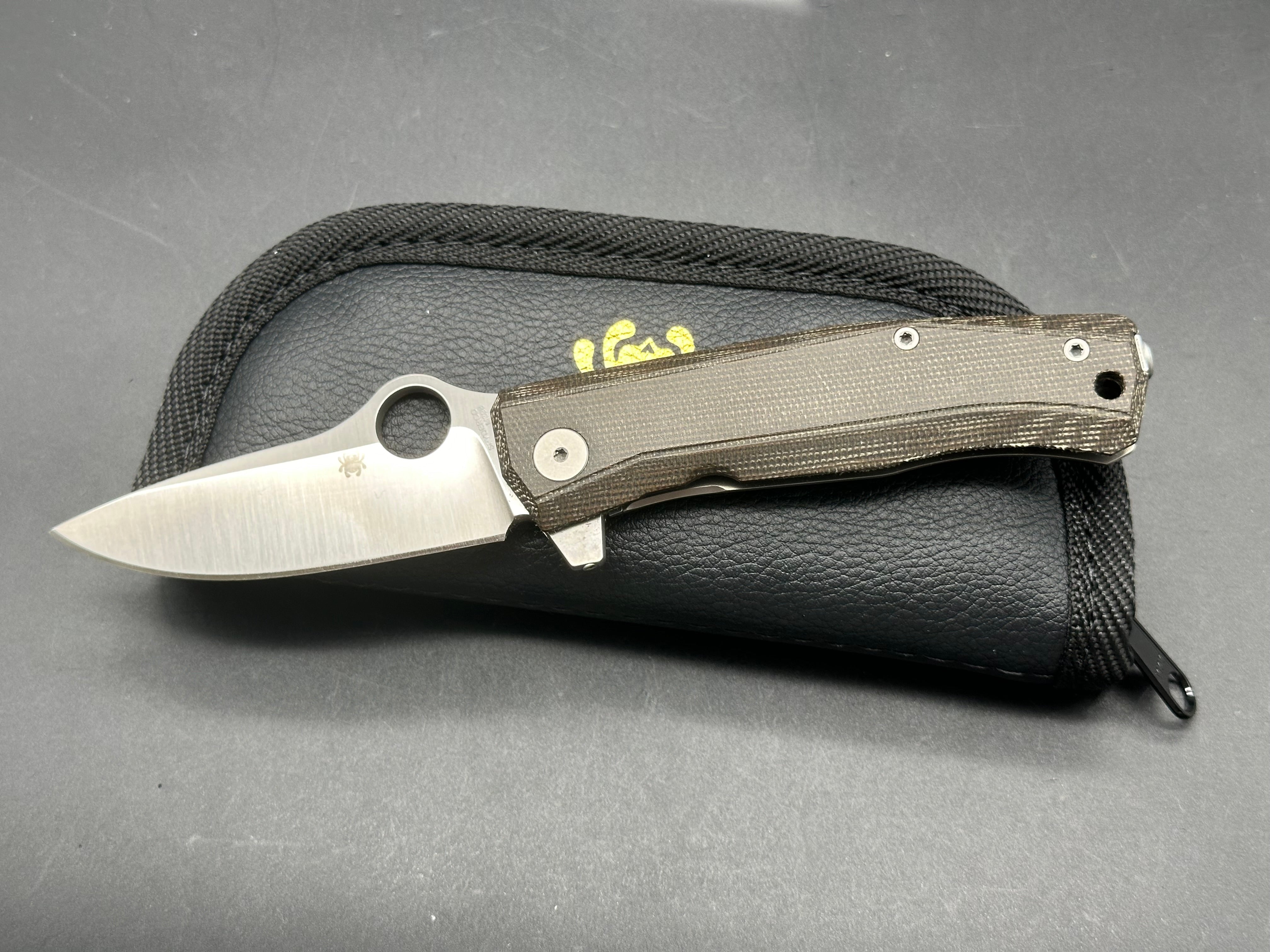 Spyderco SpyMyto Frame Lock Knife - Premium Micarta & Titanium Handle, 3.3
