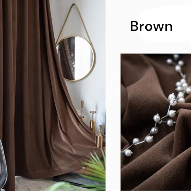 Luxury Plush Velvet Blackout Curtains for Bedroom - Custom Size Thermal Insulated Drapes for Living Room, Nursery & Home Theater (Room Darkening, Noise Reducing)