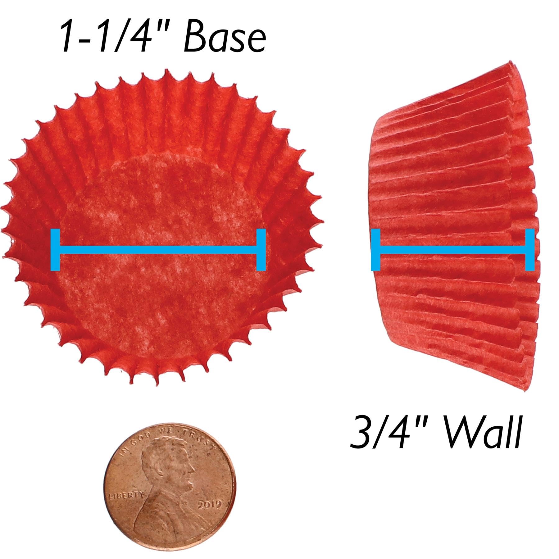 1000 Pack Red Paper Candy Cups #5 Size - Bulk Candy Making Supplies for Parties, Weddings, and Dessert Decorations