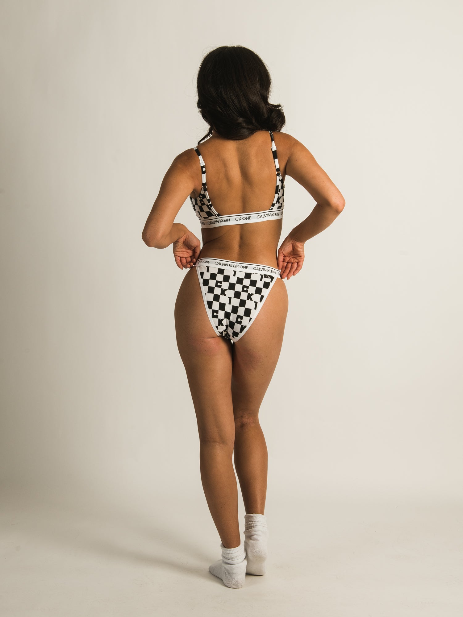 Calvin Klein CK One Block Logo Brazilian Bottoms - Women's Underwear, High Waist Panties, Comfortable & Sexy - Perfect for Everyday Wear & Special Occasions