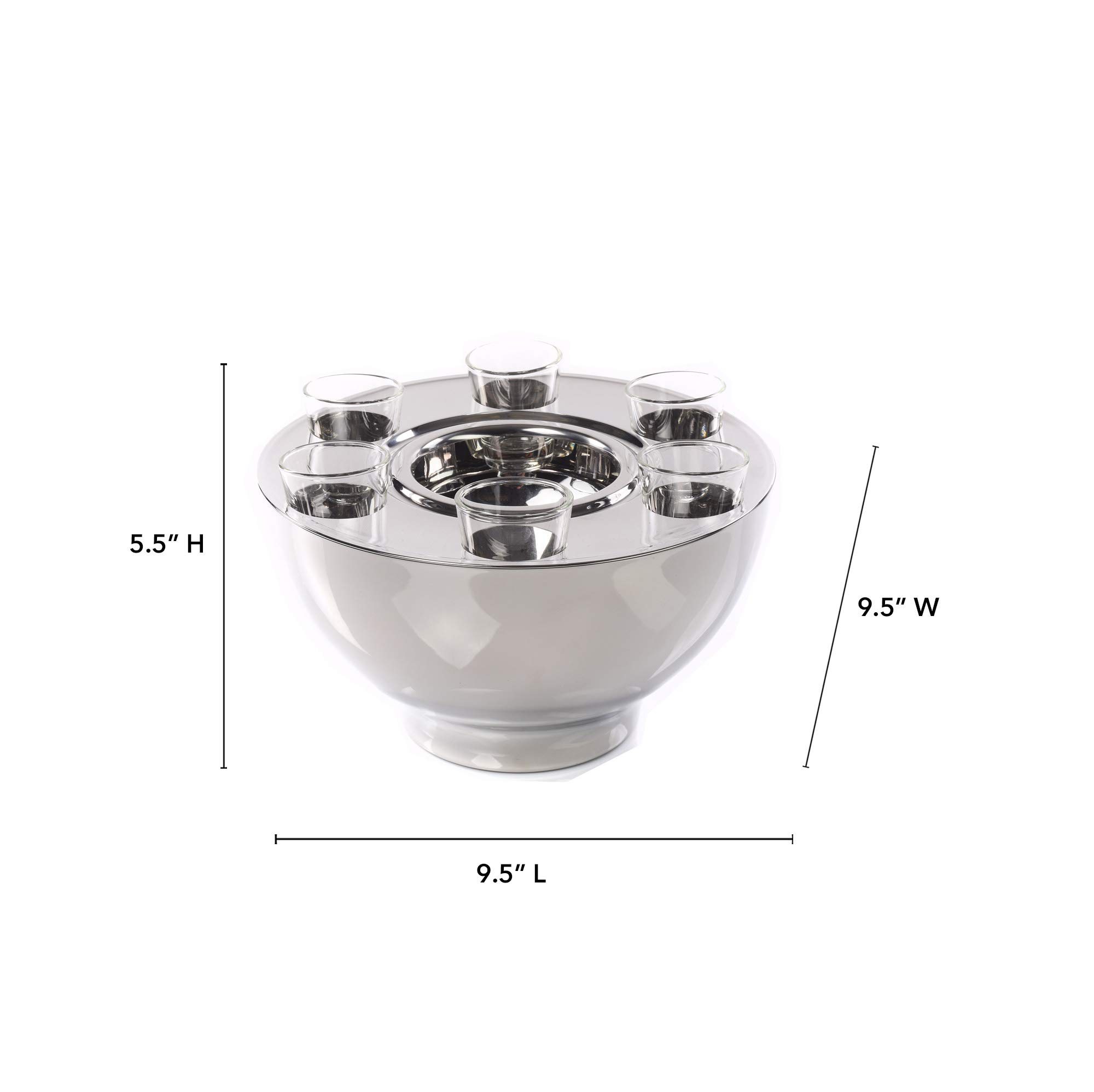 Premium IMPULSE! Vienna 6-Piece Stainless Steel Shot Glass Set - Durable & Dishwasher Safe for Cocktails, Parties, and Home Bar Use