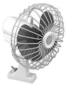 SeaChoice 6 Inch 12V Oscillating Marine Boat Fan - Powerful Cooling for Boats, RVs, Campers & Off-Grid Living